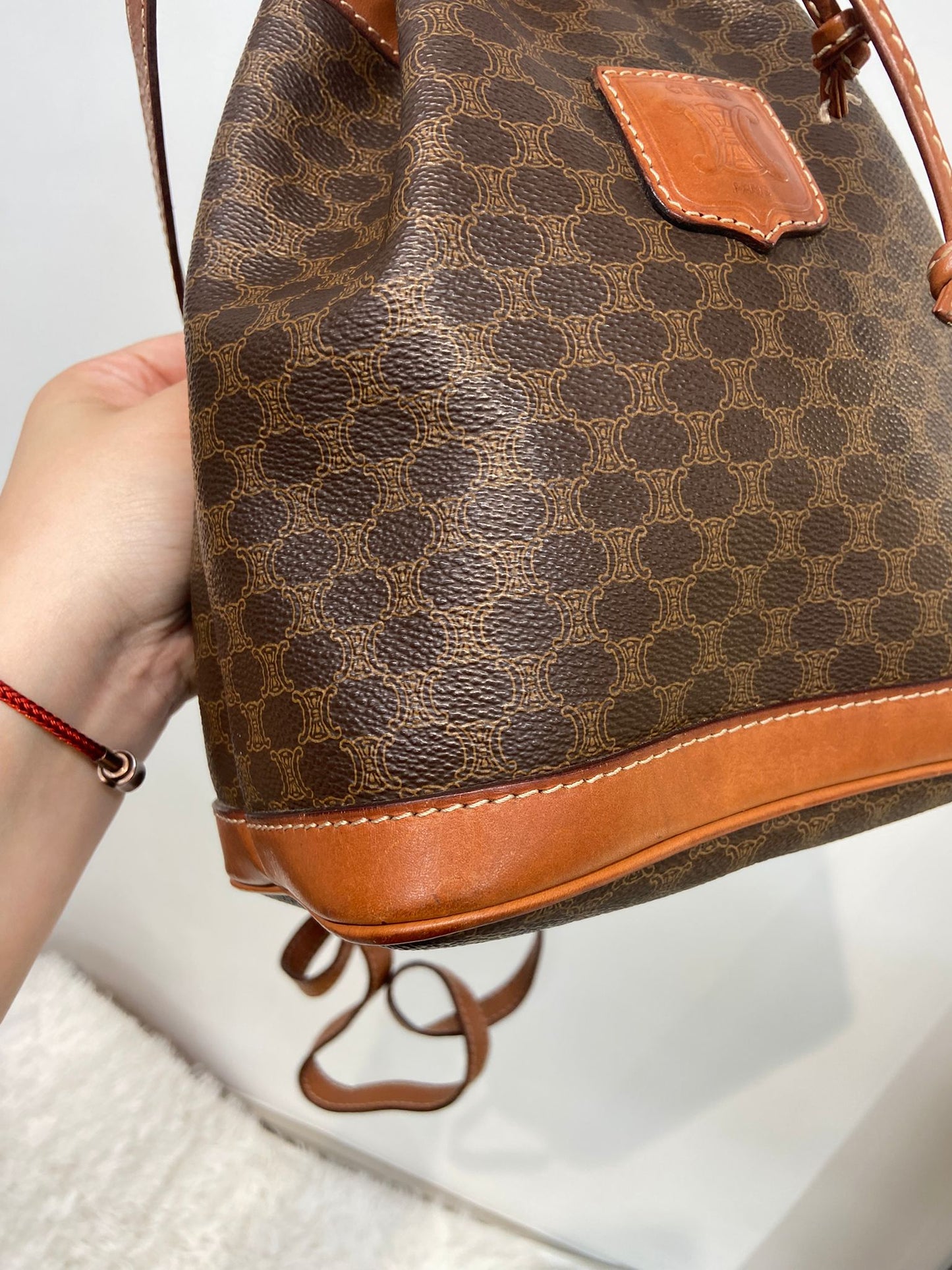 CELINE 老花斜孭水桶袋