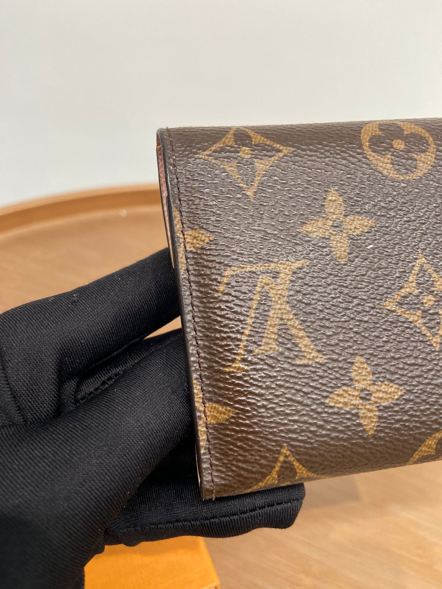 LV 老花三摺短銀包
