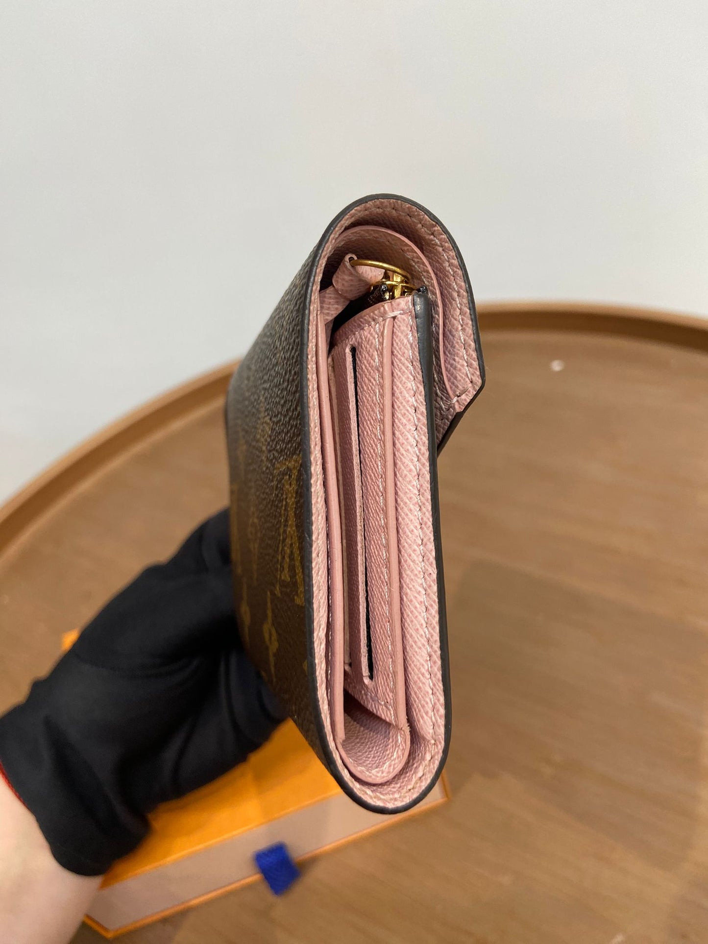 LV 老花三摺短銀包
