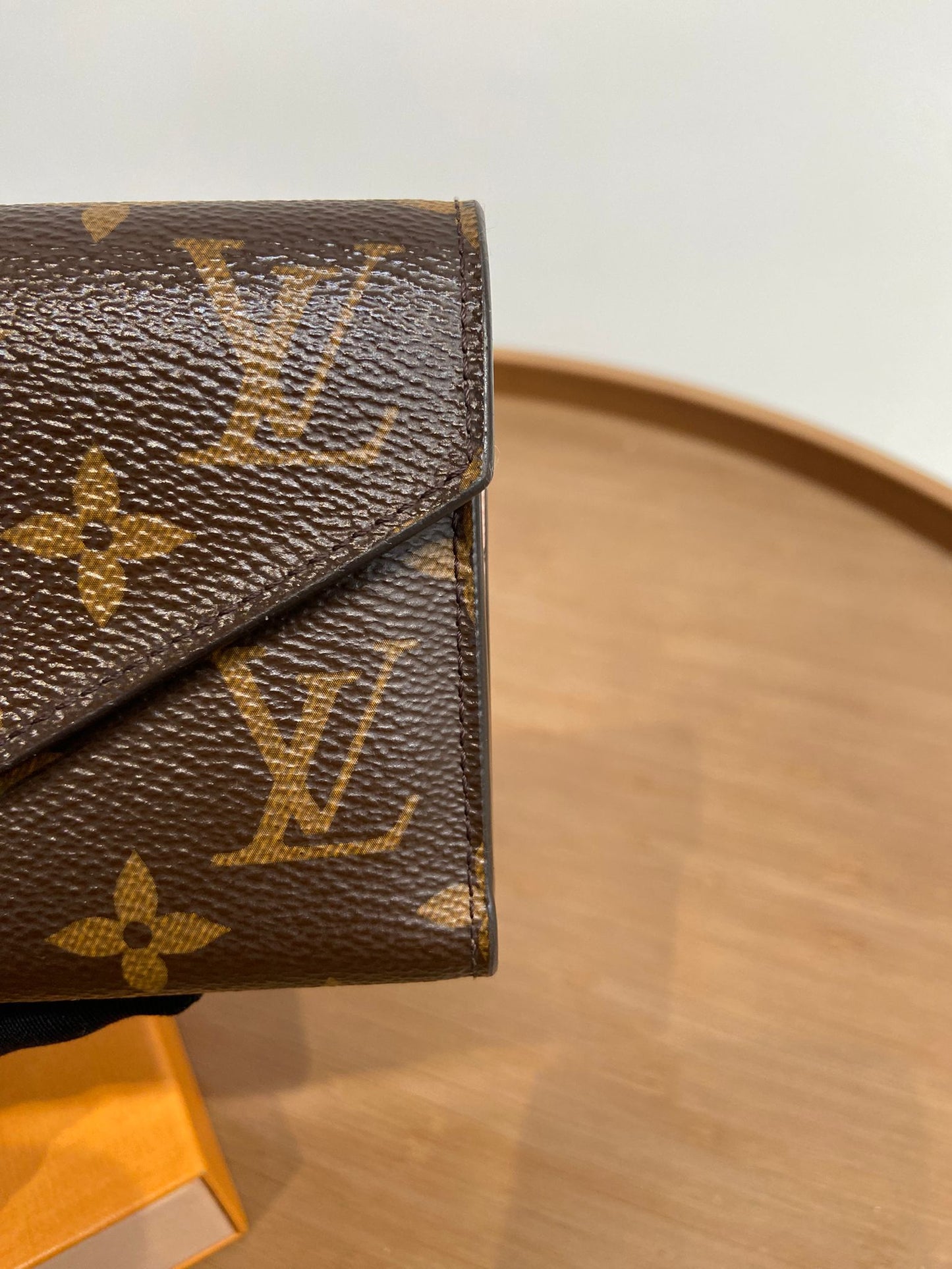 LV 老花三摺短銀包