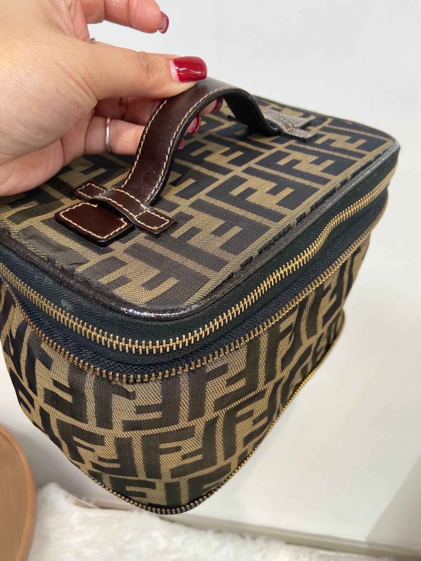 FENDI 老花 jacquard 化妝包