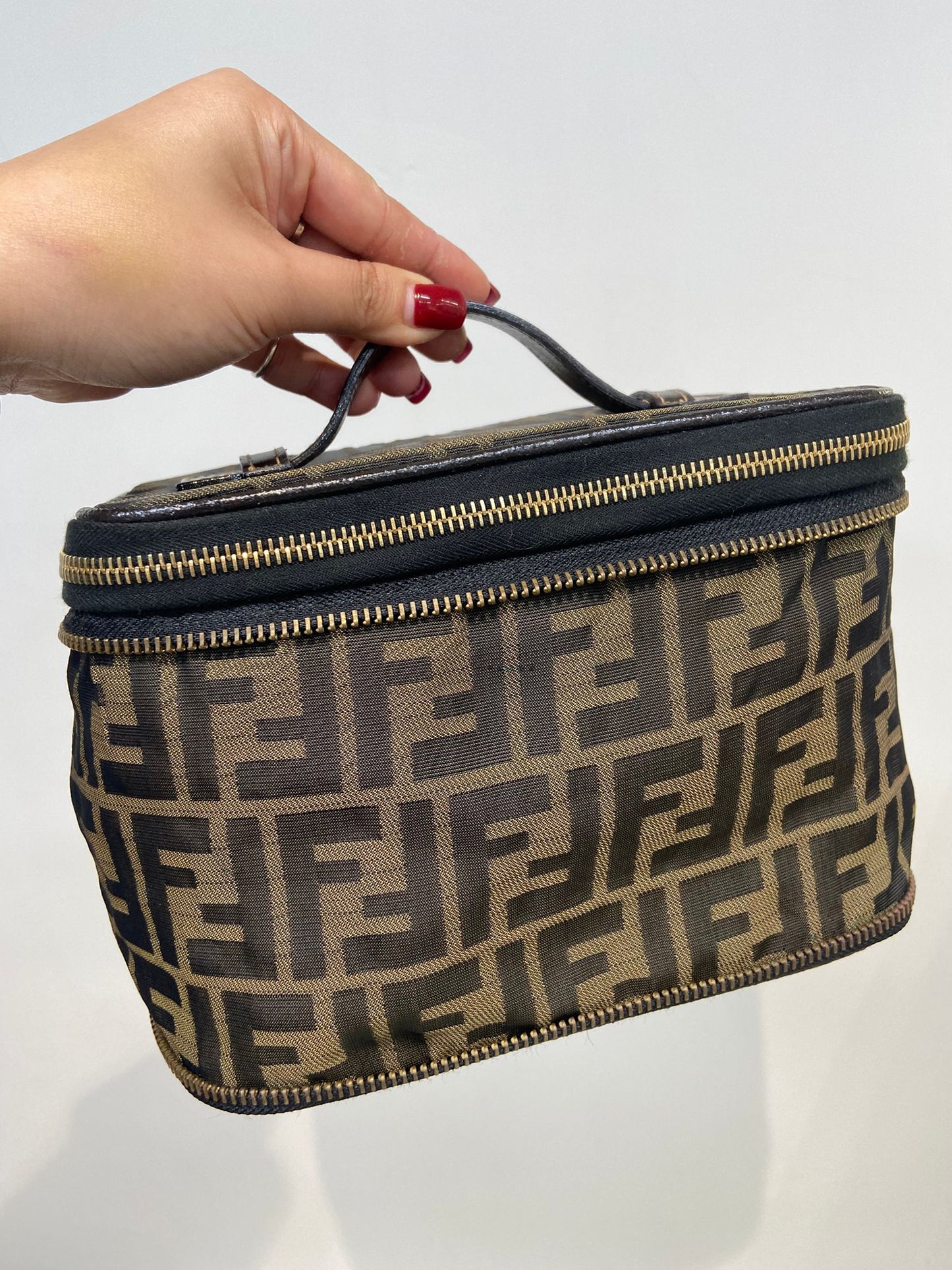 FENDI 老花 jacquard 化妝包