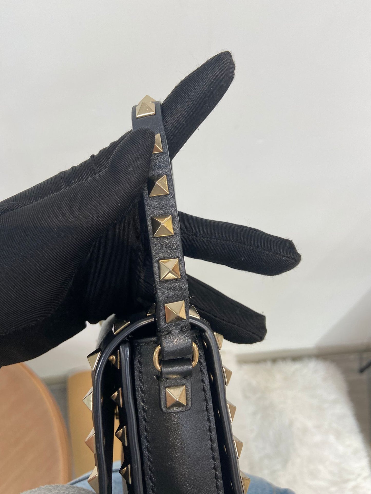 Valentino 黑色斜孭袋