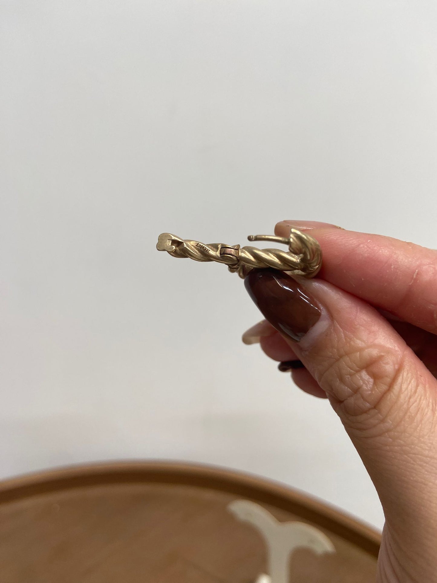 DIOR 麻花吊 耳環