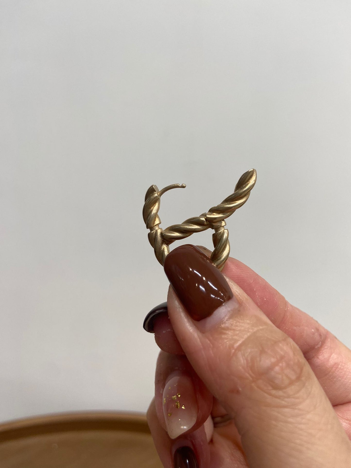 DIOR 麻花吊 耳環
