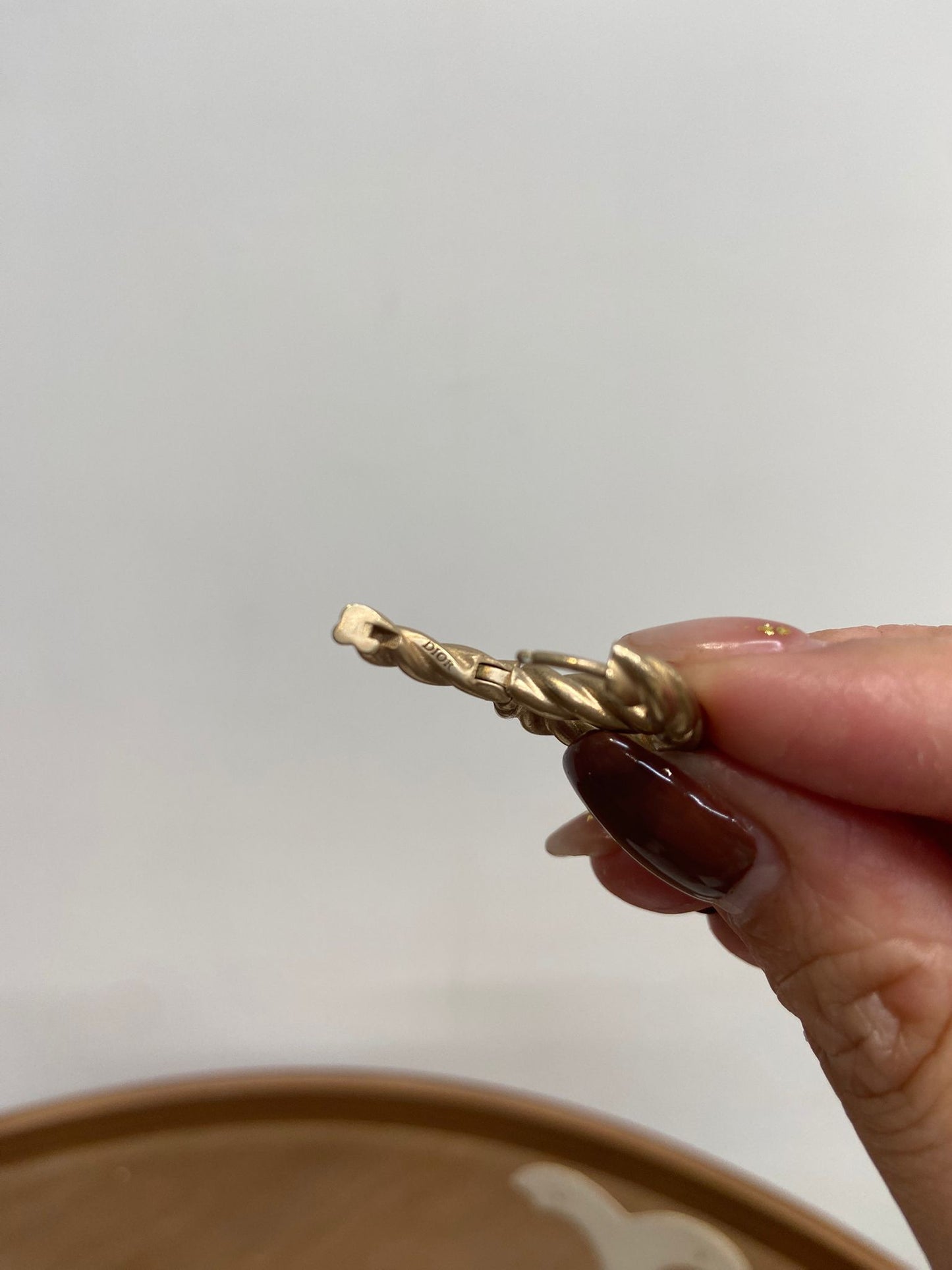 DIOR 麻花吊 耳環