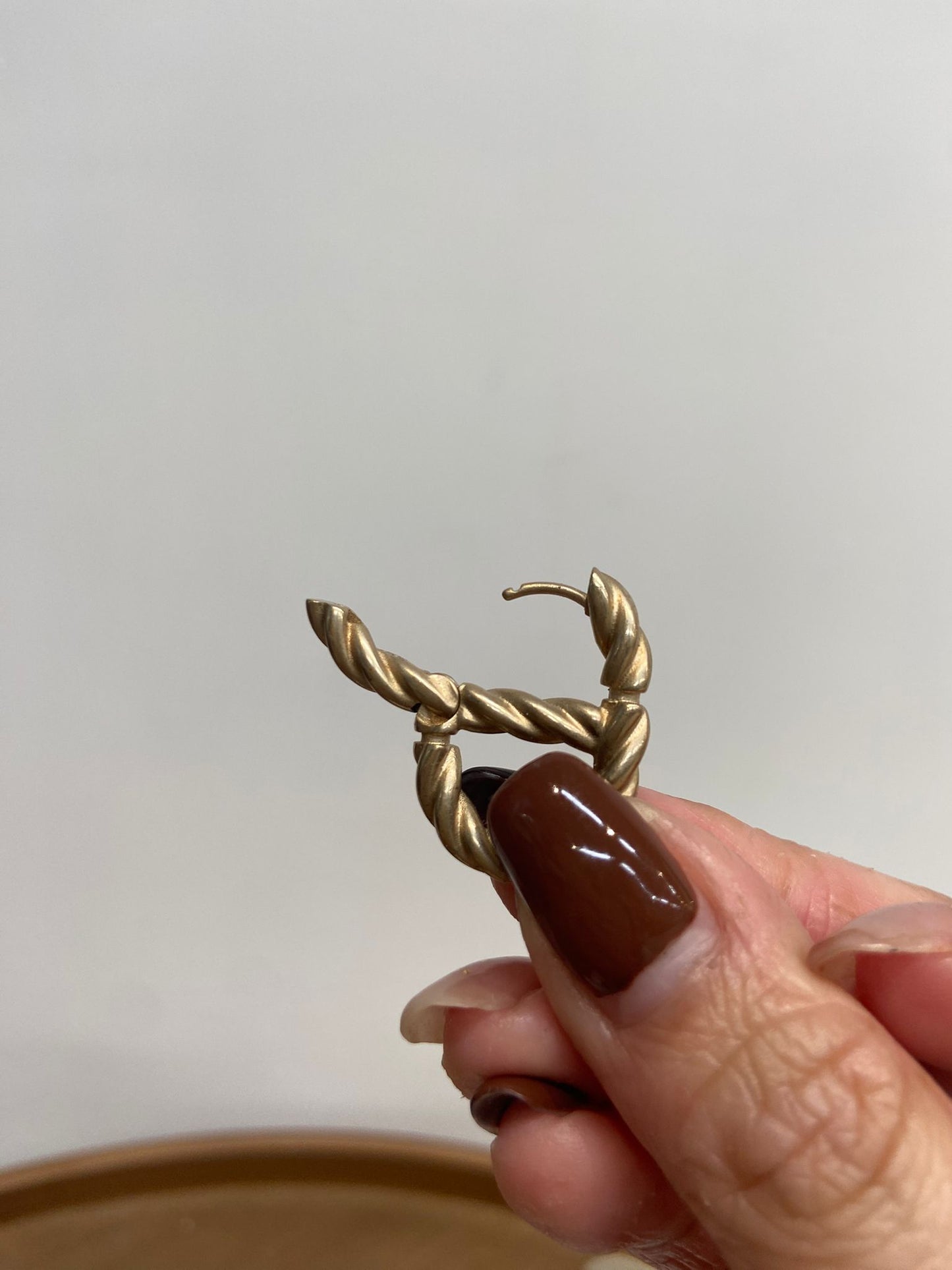 DIOR 麻花吊 耳環