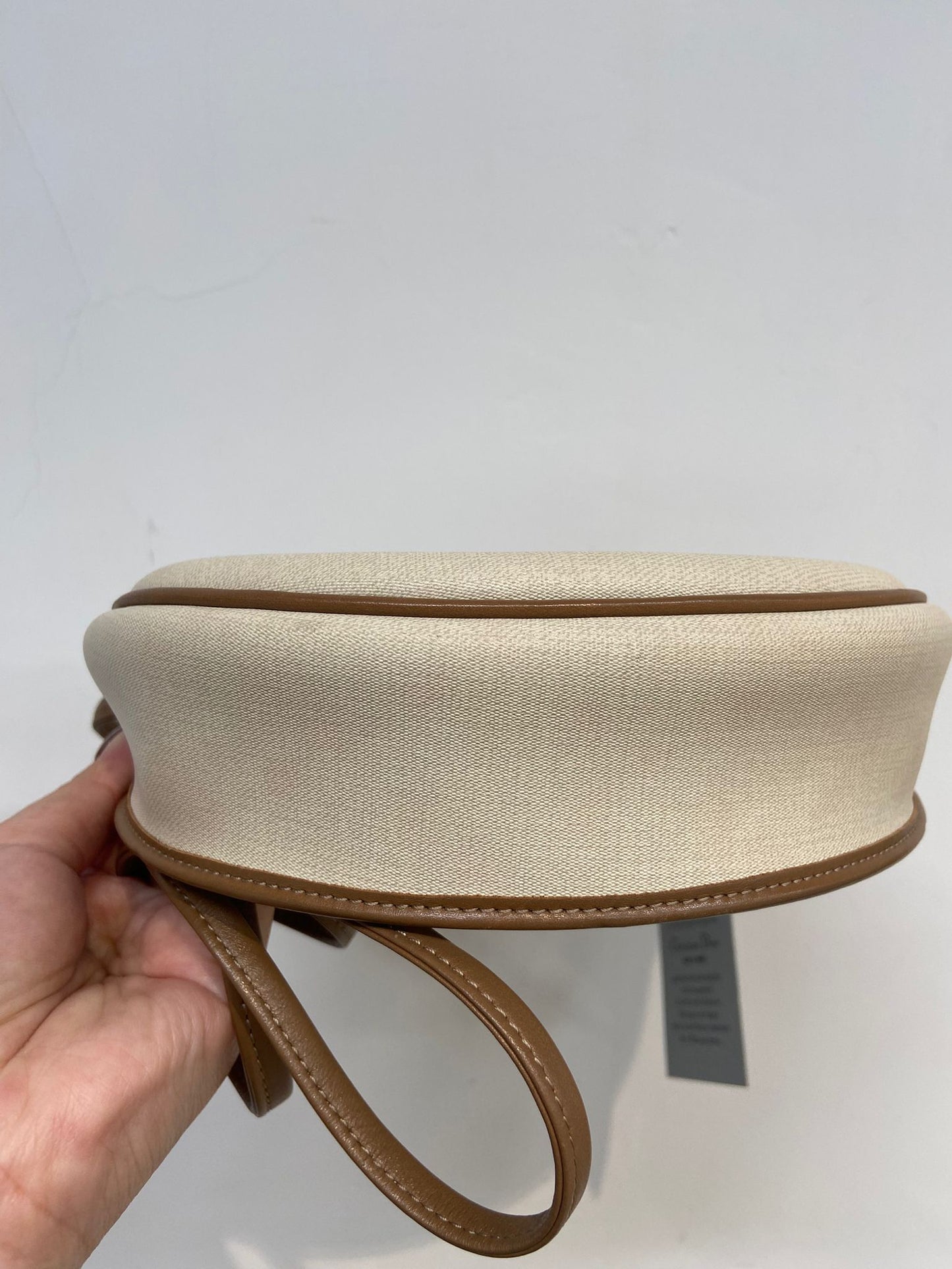 Dior 米白拼啡 馬鞍包