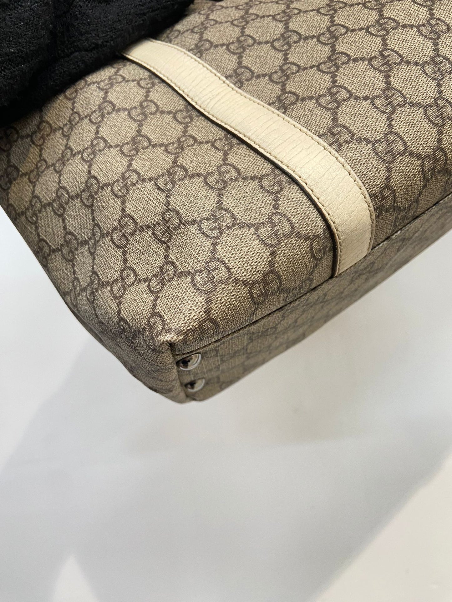 Gucci 白邊 老花tote