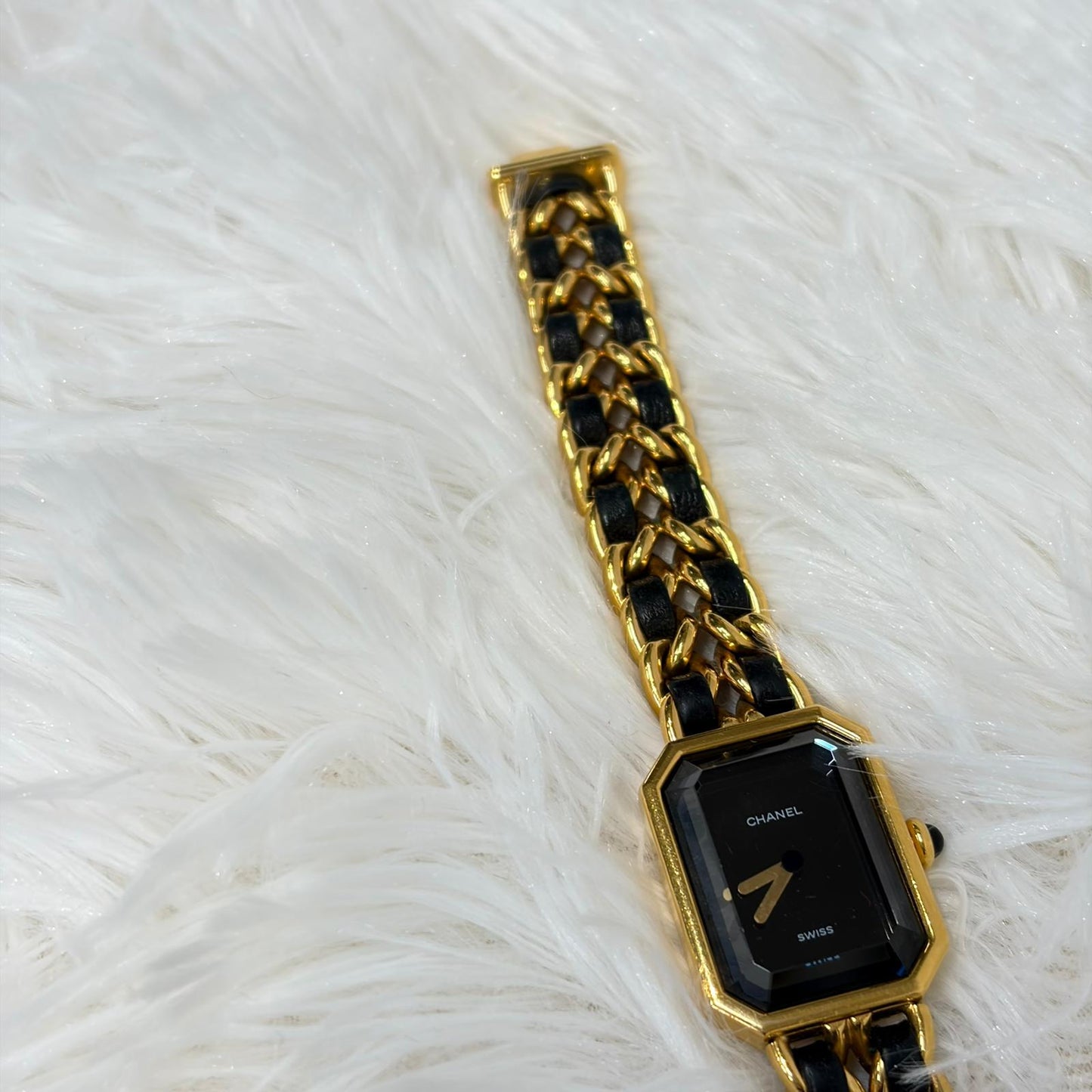 Chanel Premiere黑金小方糖手錶