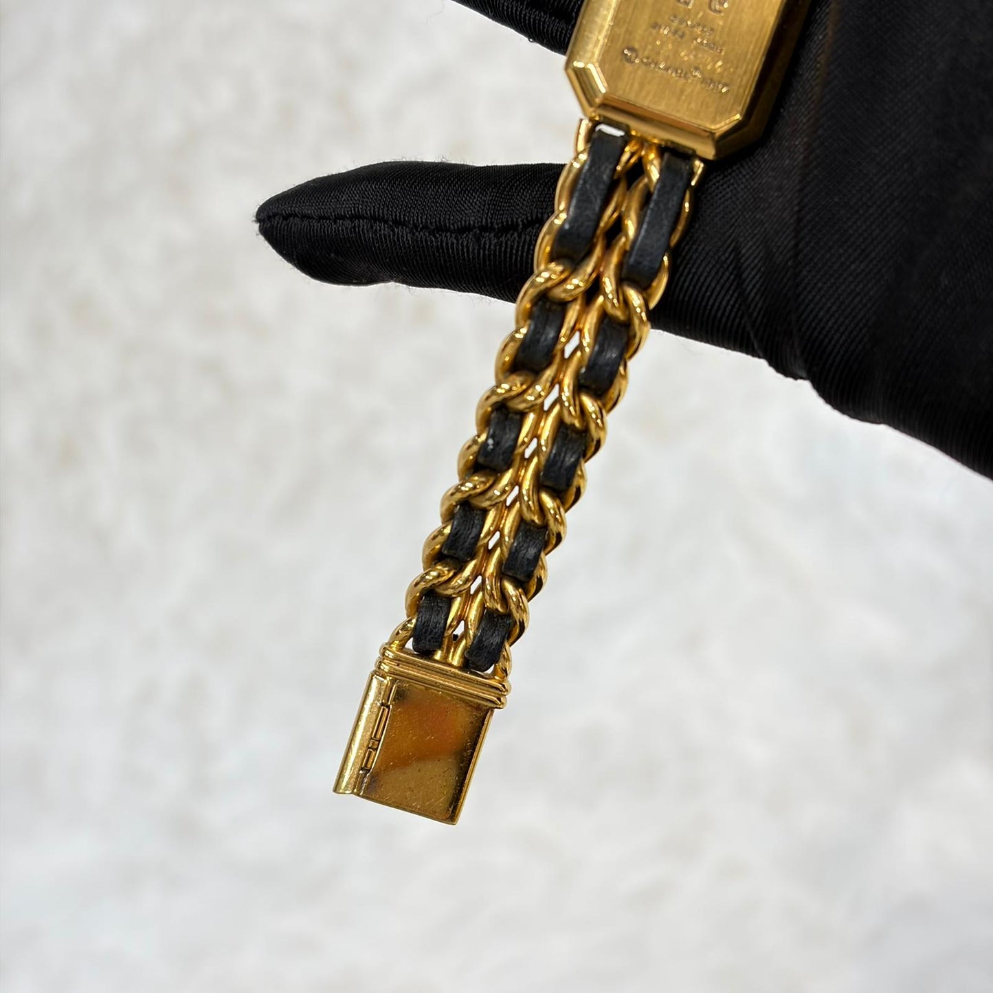 Chanel Premiere黑金小方糖手錶