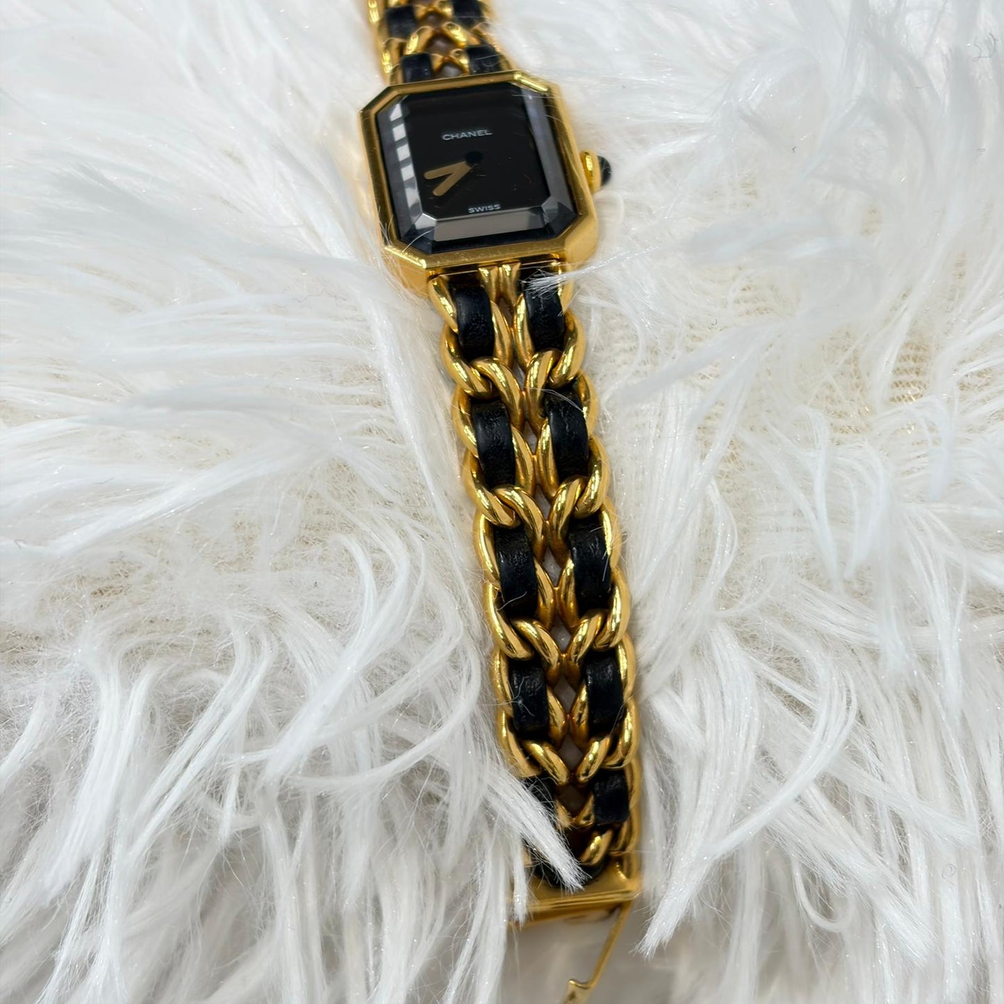 Chanel Premiere黑金小方糖手錶