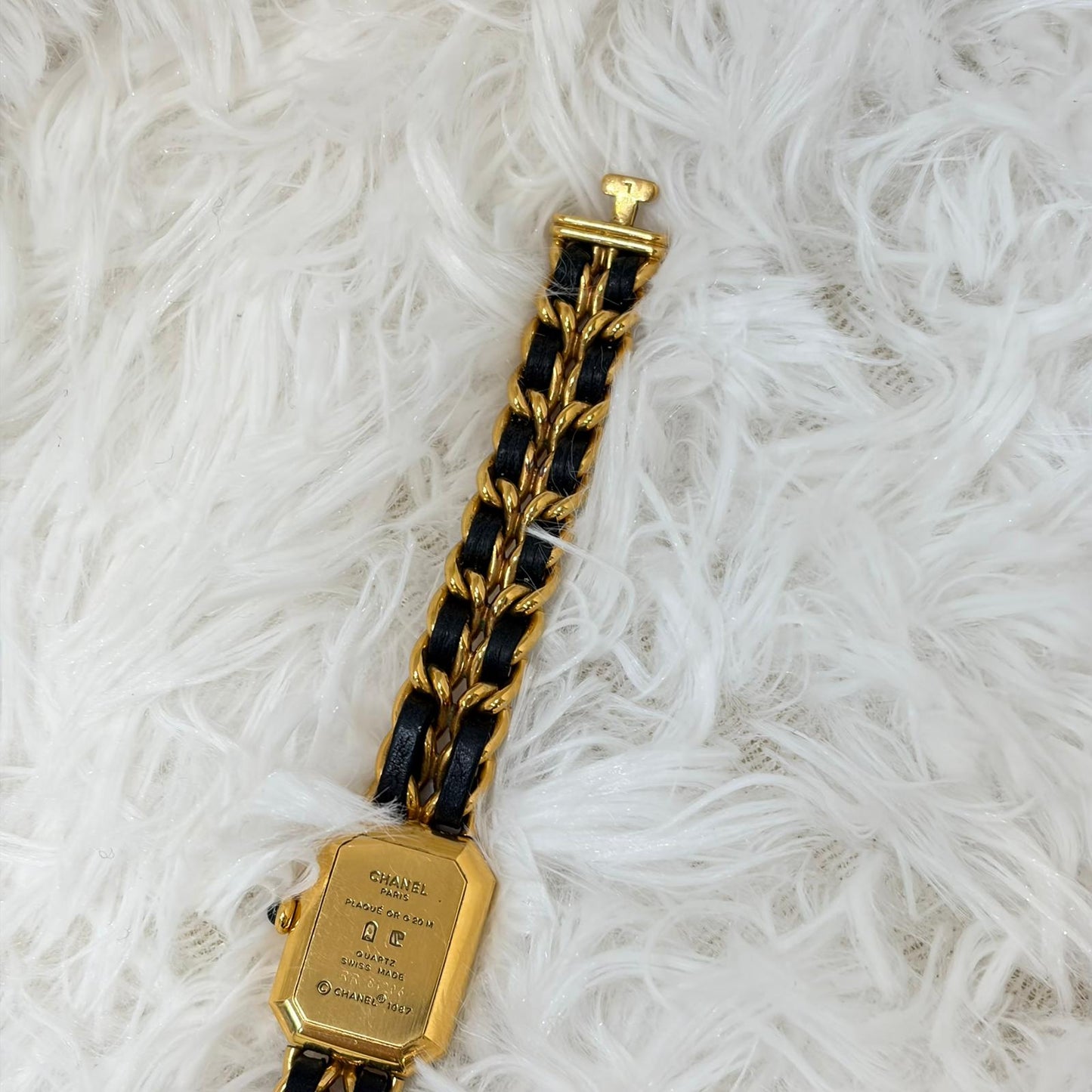 Chanel Premiere黑金小方糖手錶
