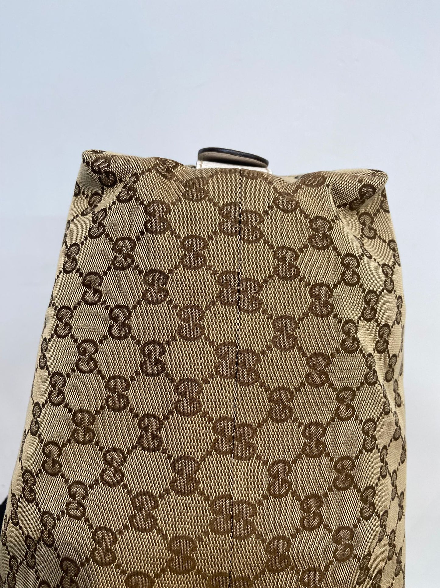 Gucci 牛皮編織手挽 竹子扣 單肩包