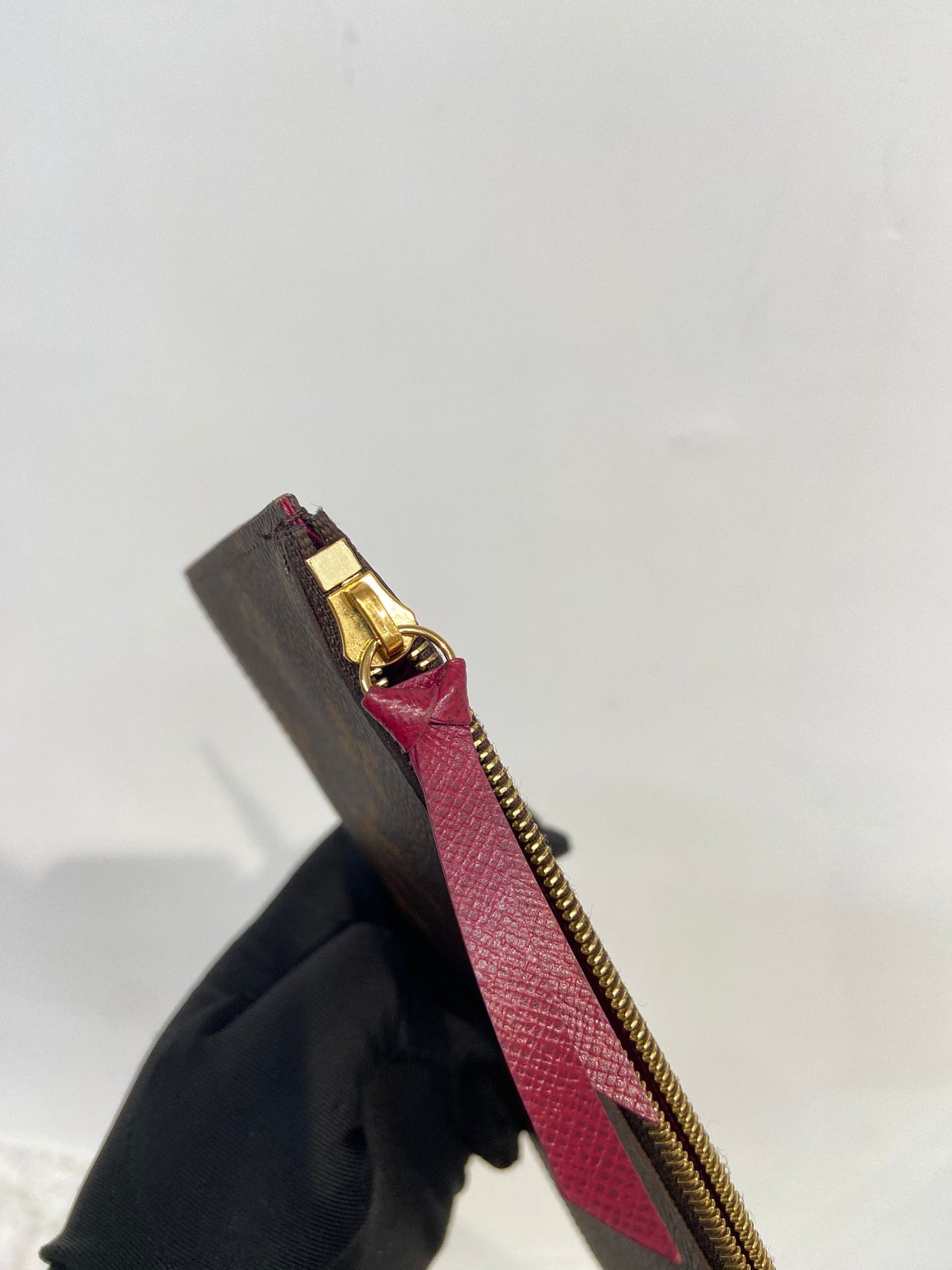 LV 老花/桃紅色 卡包兩件套 一Set