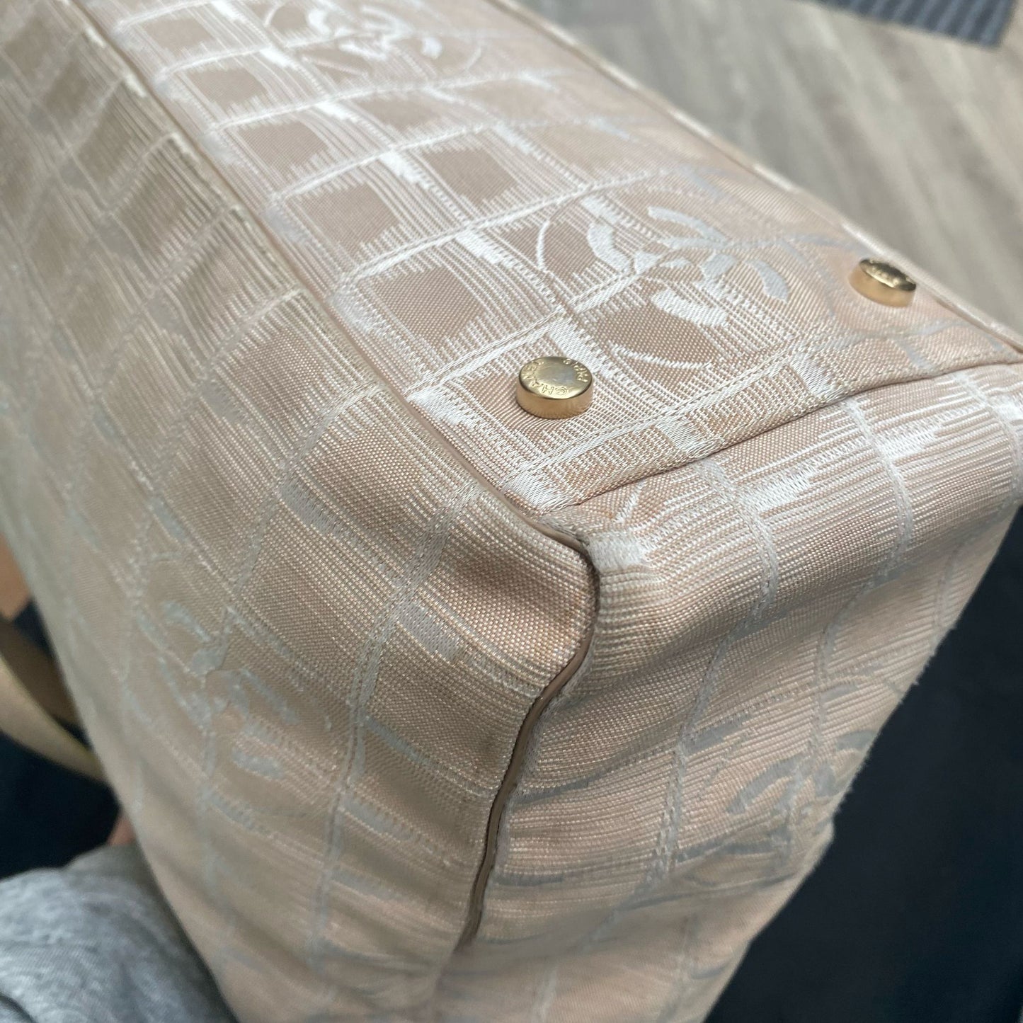 CHANEL冰格Tote 杏色 有卡有貼有塵袋