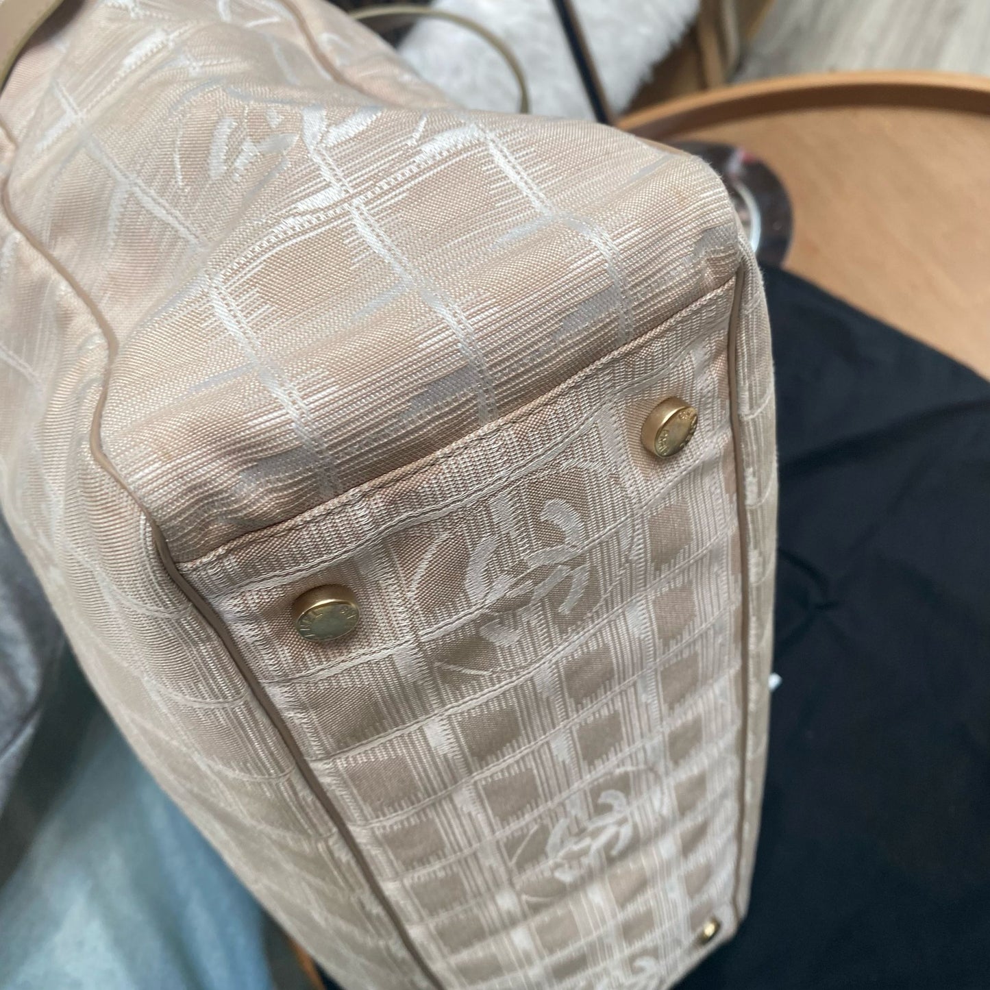 CHANEL冰格Tote 杏色 有卡有貼有塵袋