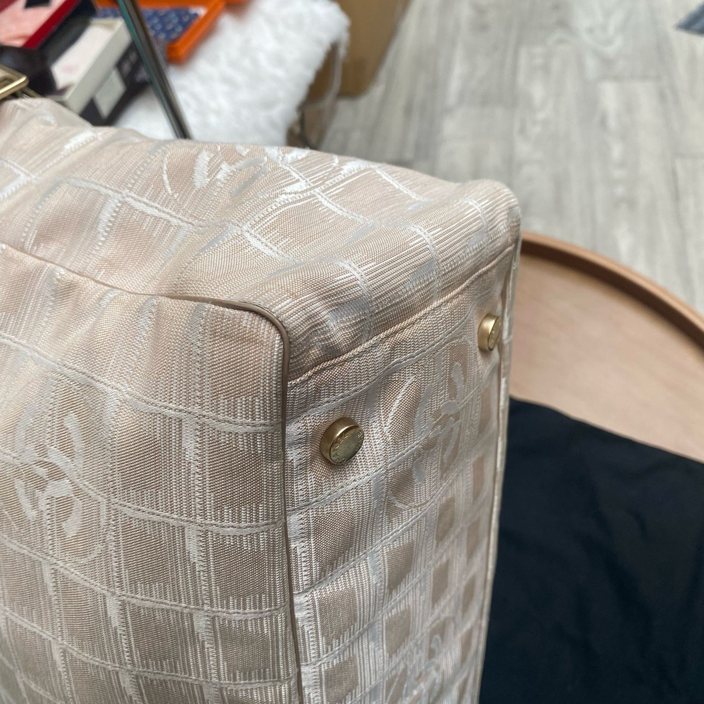 CHANEL冰格Tote 杏色 有卡有貼有塵袋