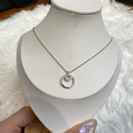 SWAROVSKI 頸鏈 雙圈設計款
