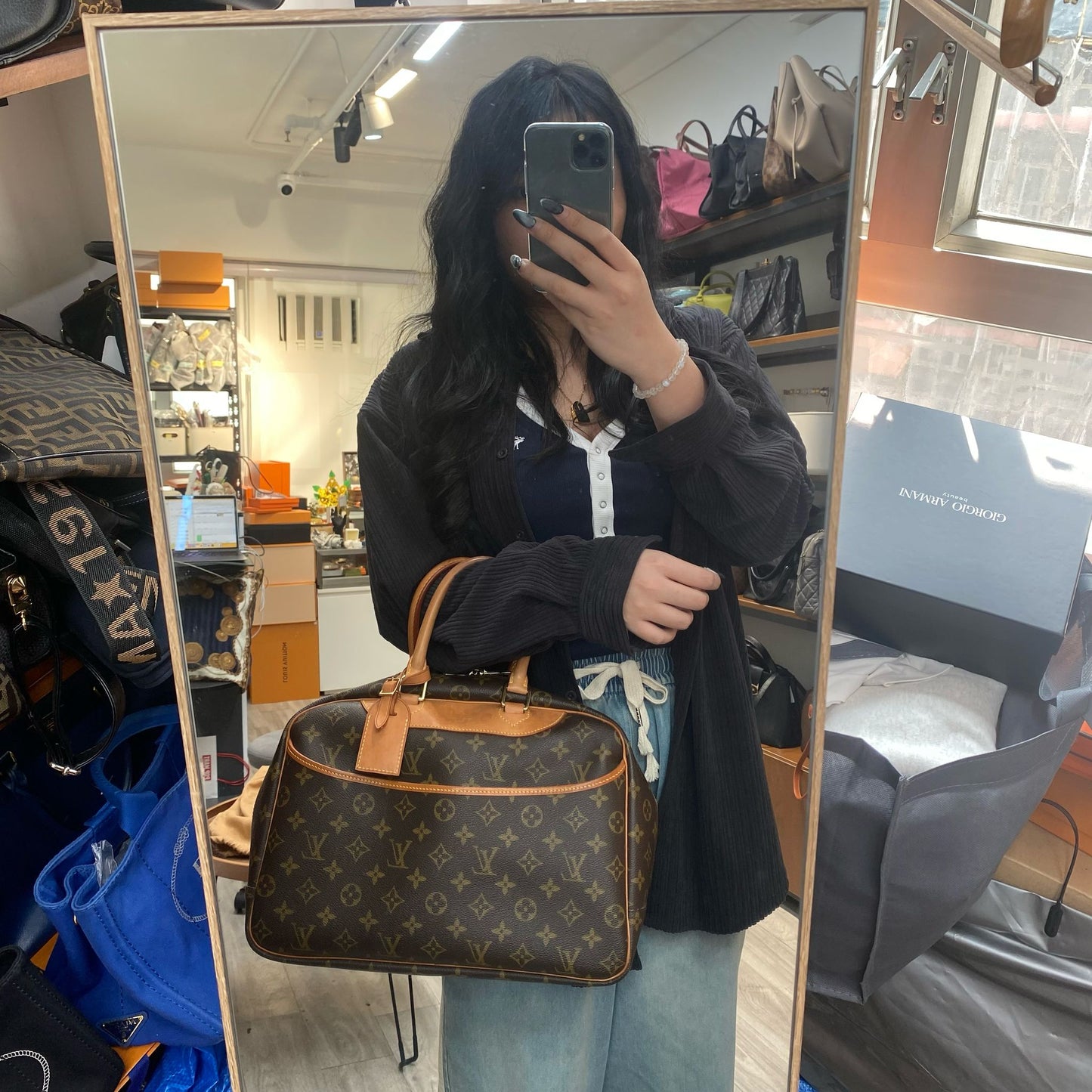 LV Deauville 有塵袋