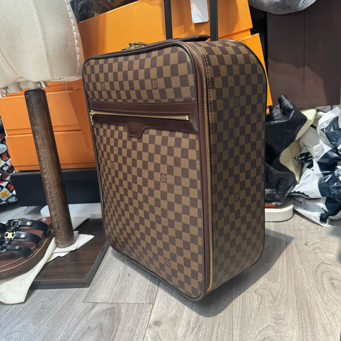 LV 棋盤行李箱 N23293