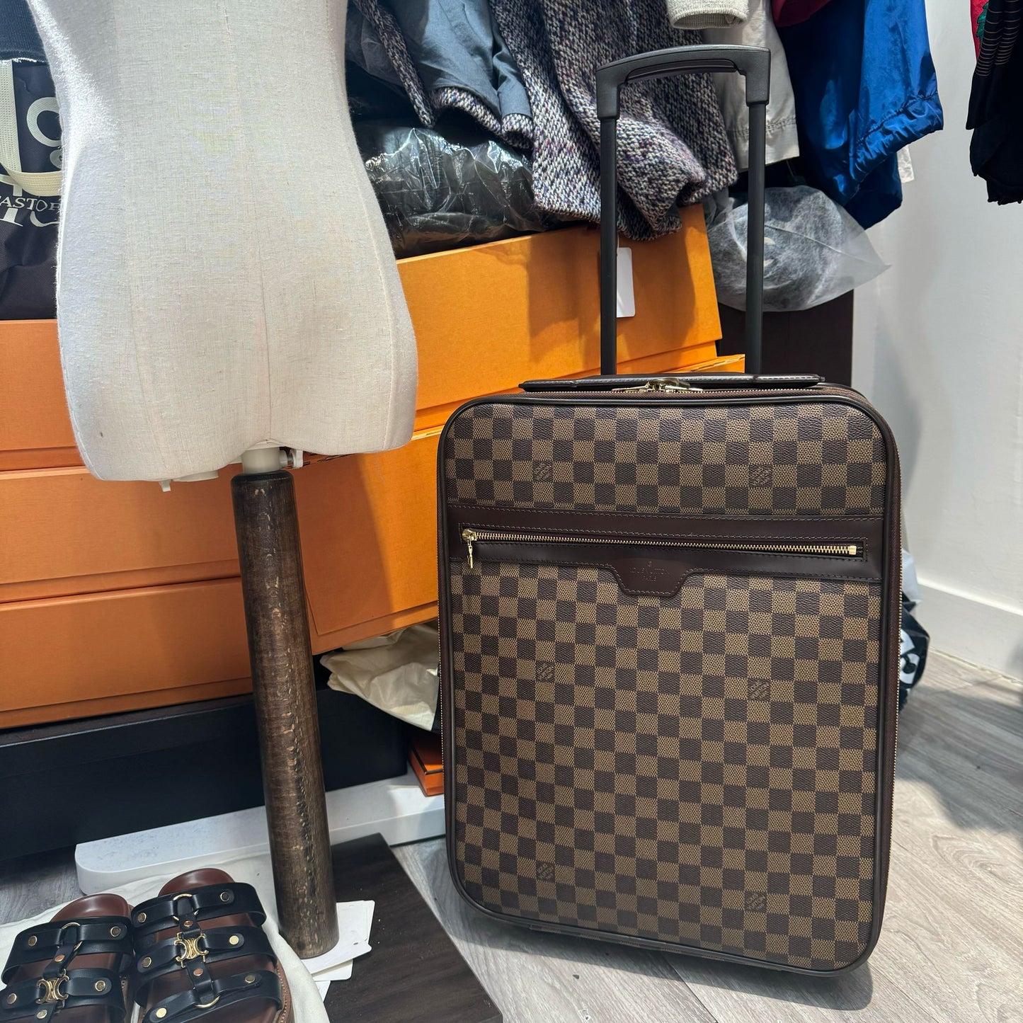 LV 棋盤行李箱 N23293