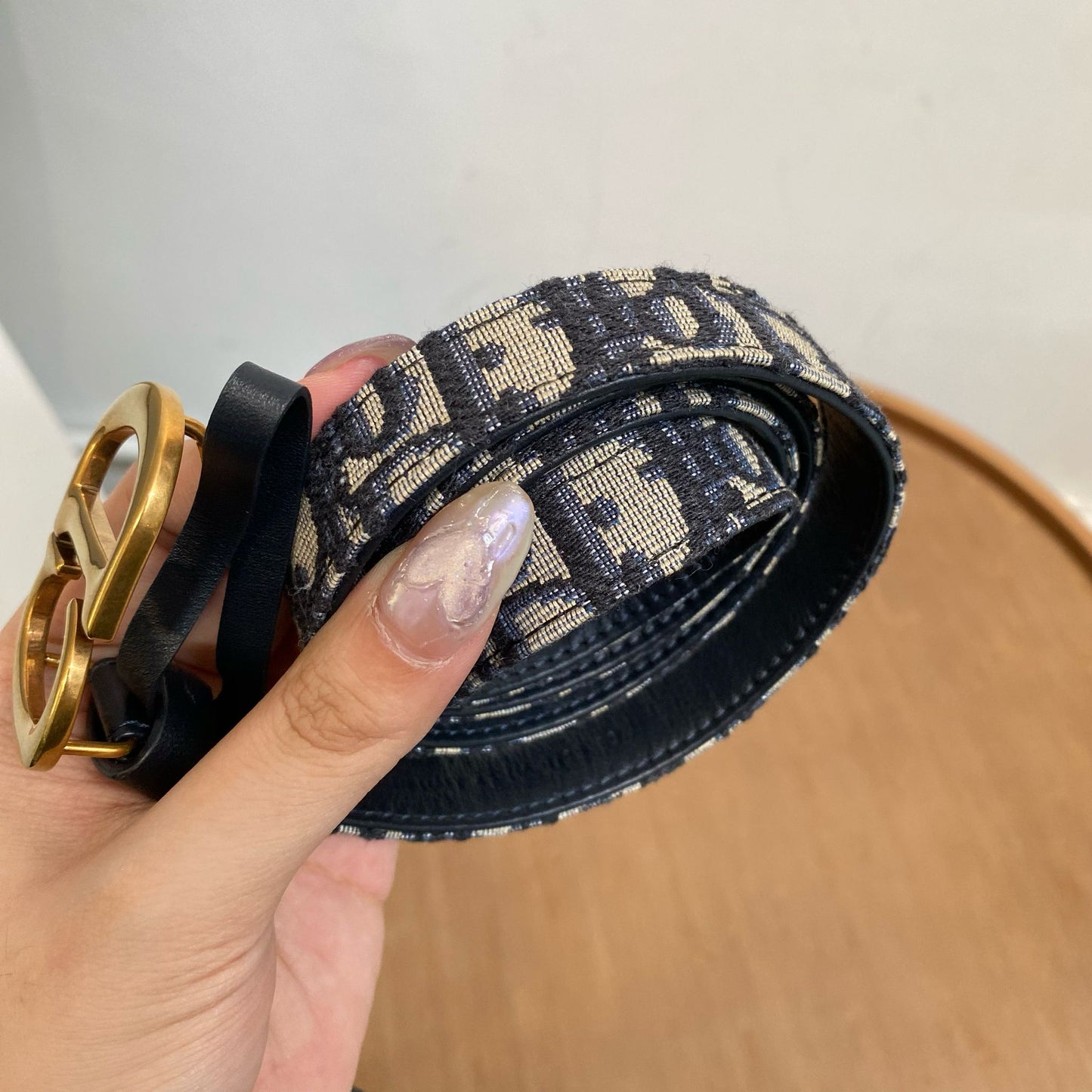 DIOR 老花皮帶