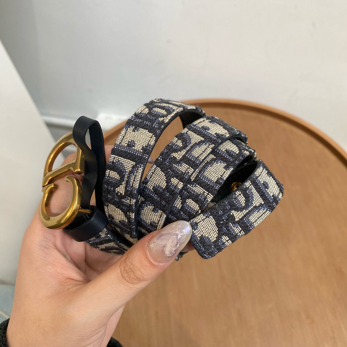 DIOR 老花皮帶
