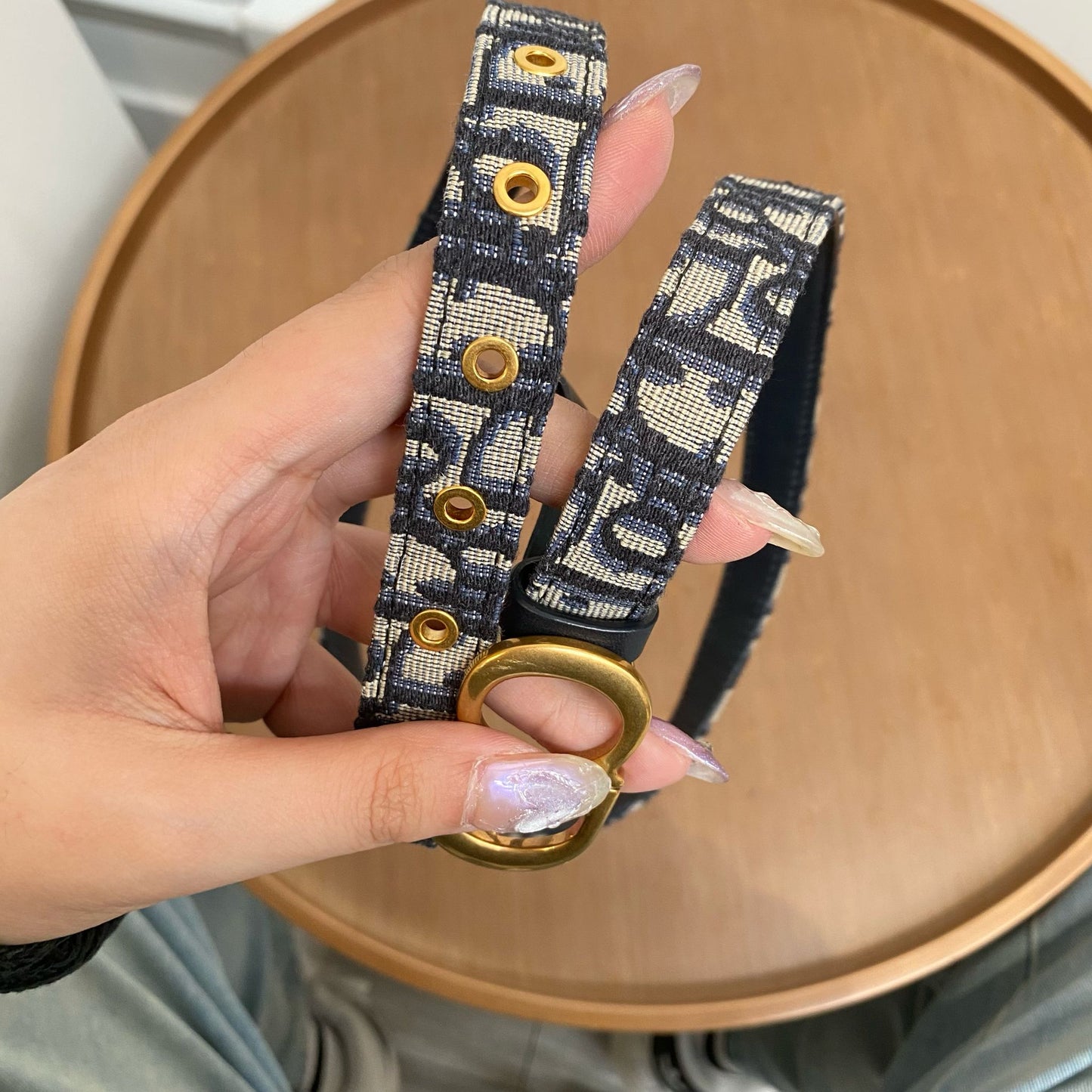 DIOR 老花皮帶