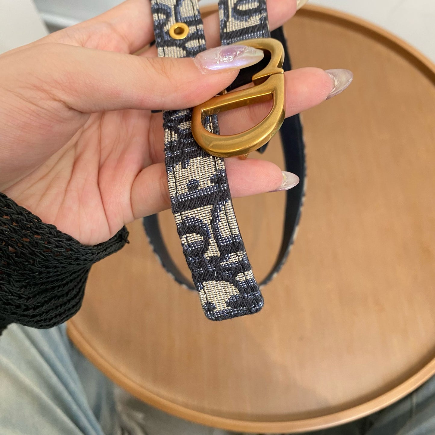 DIOR 老花皮帶