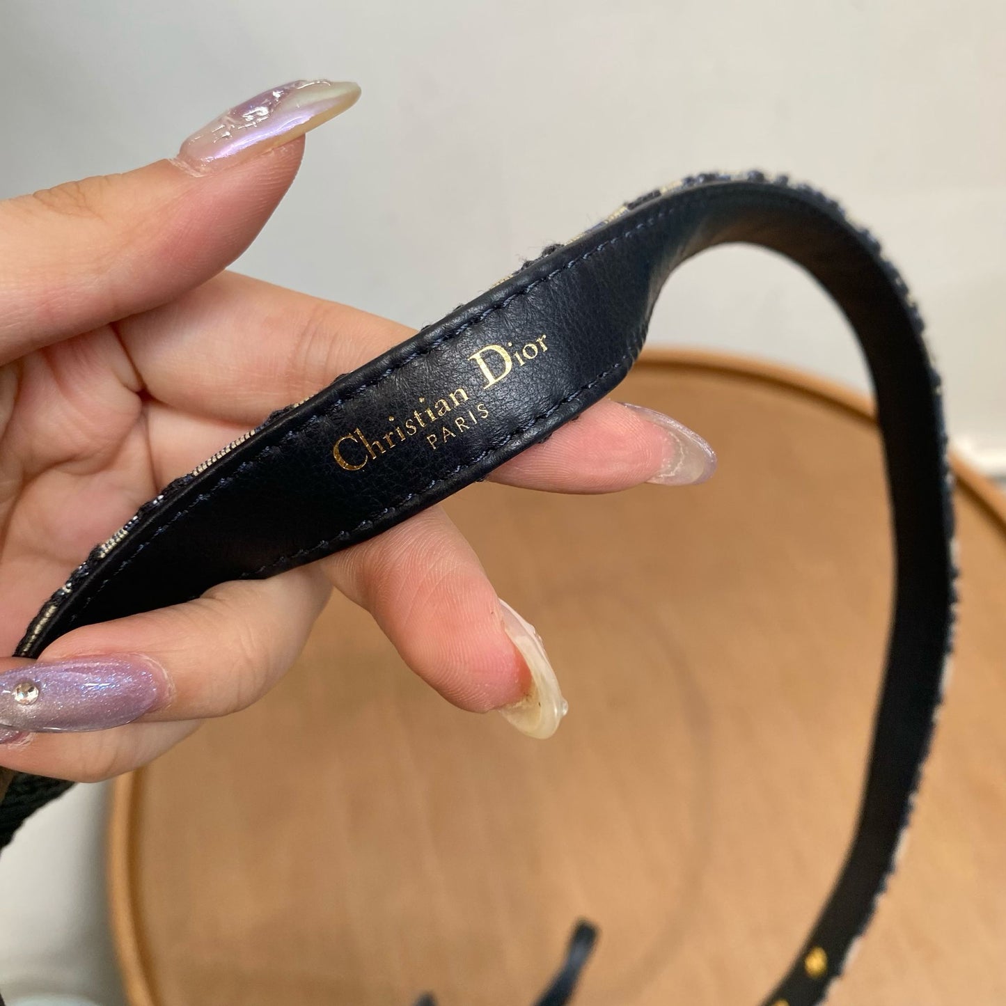 DIOR 老花皮帶