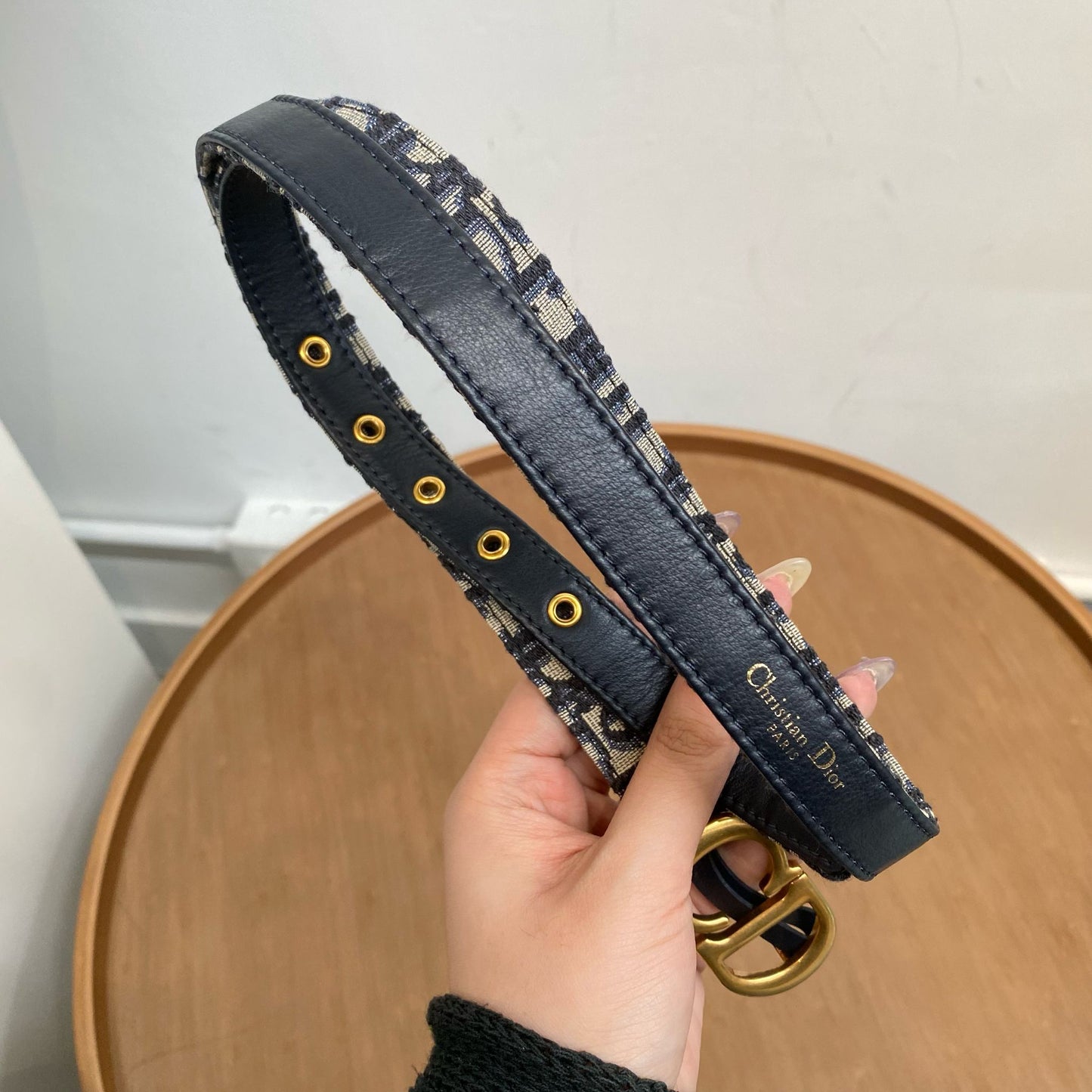 DIOR 老花皮帶