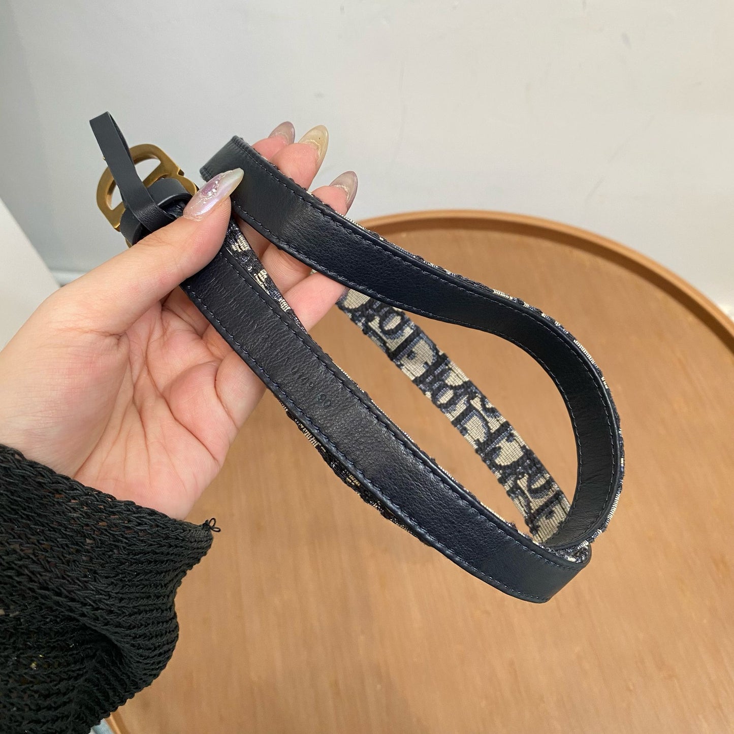 DIOR 老花皮帶