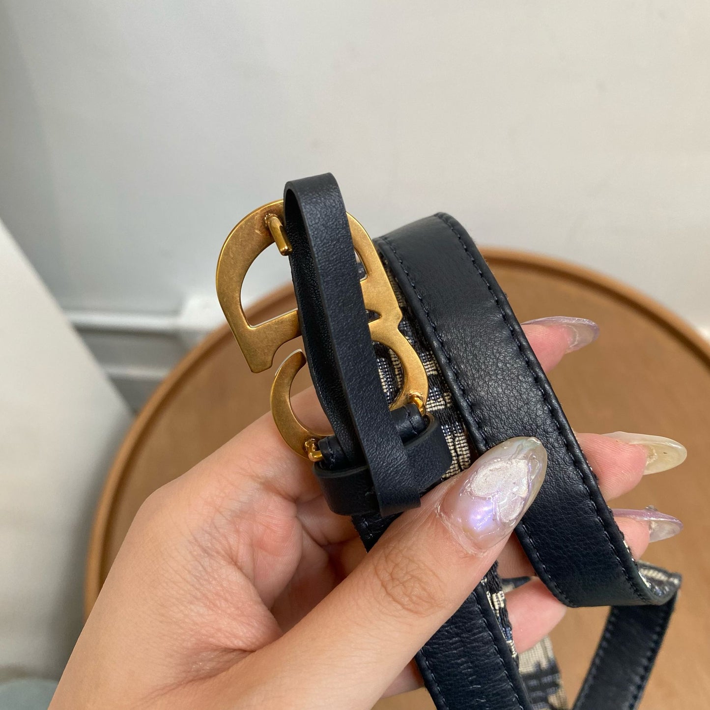 DIOR 老花皮帶