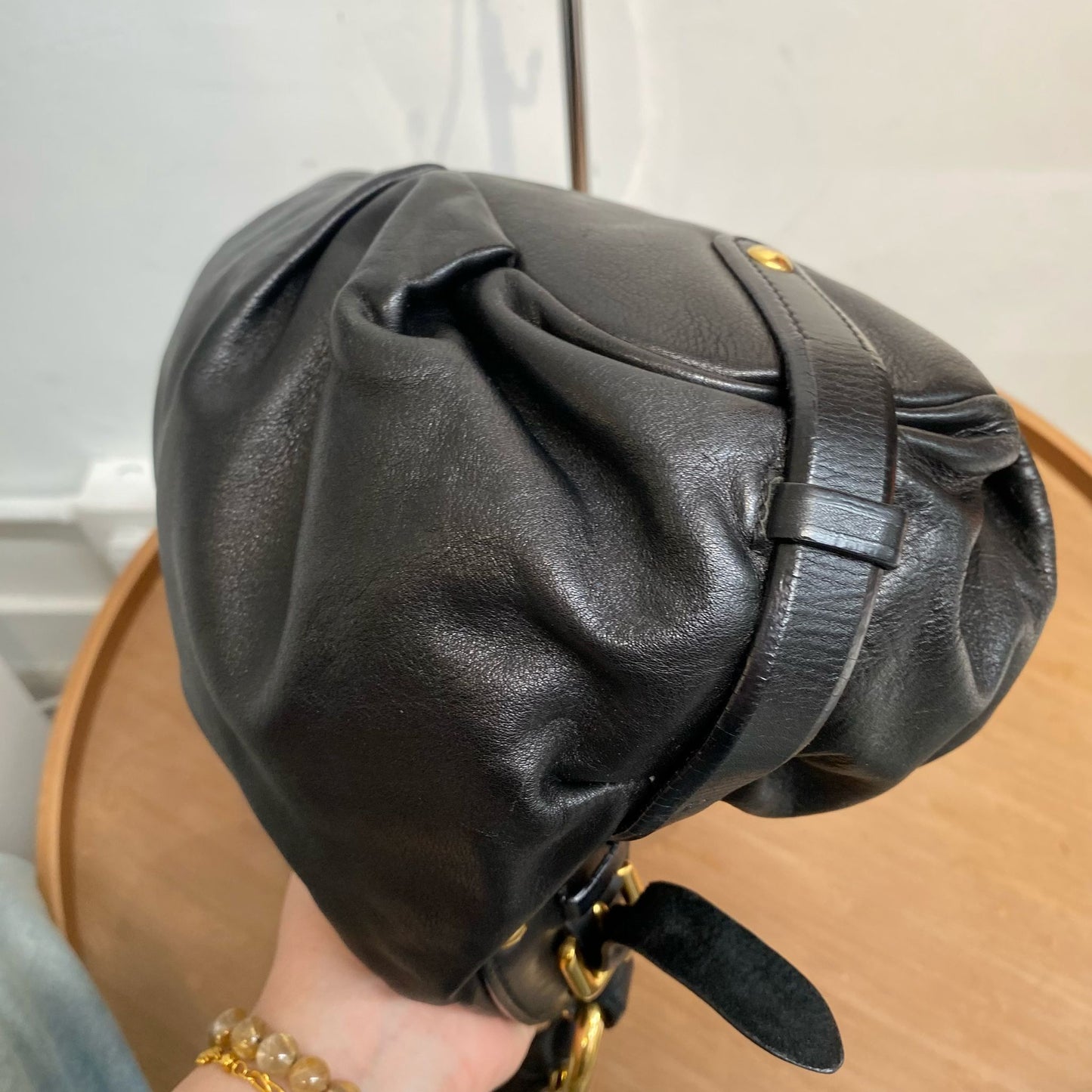 PRADA 黑金單肩包