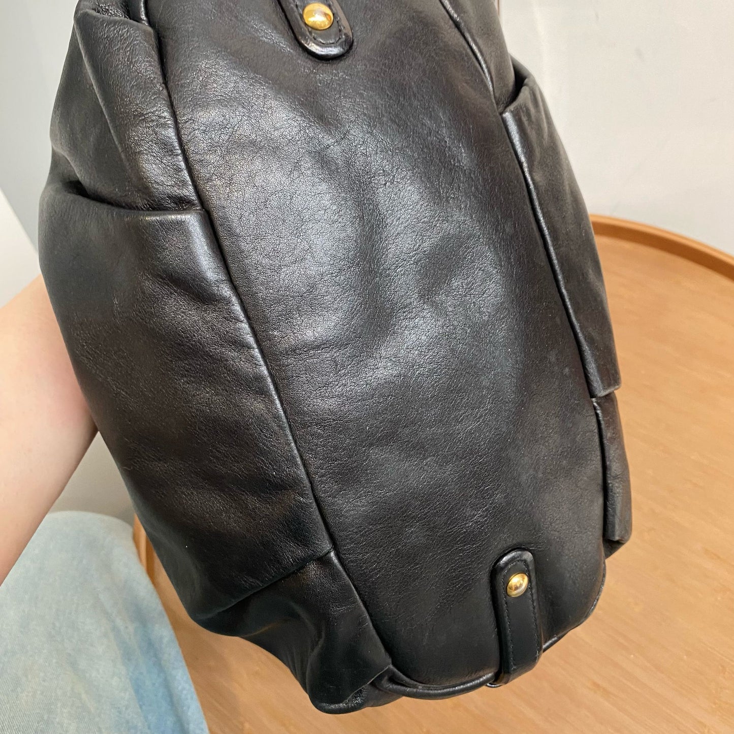 PRADA 黑金單肩包
