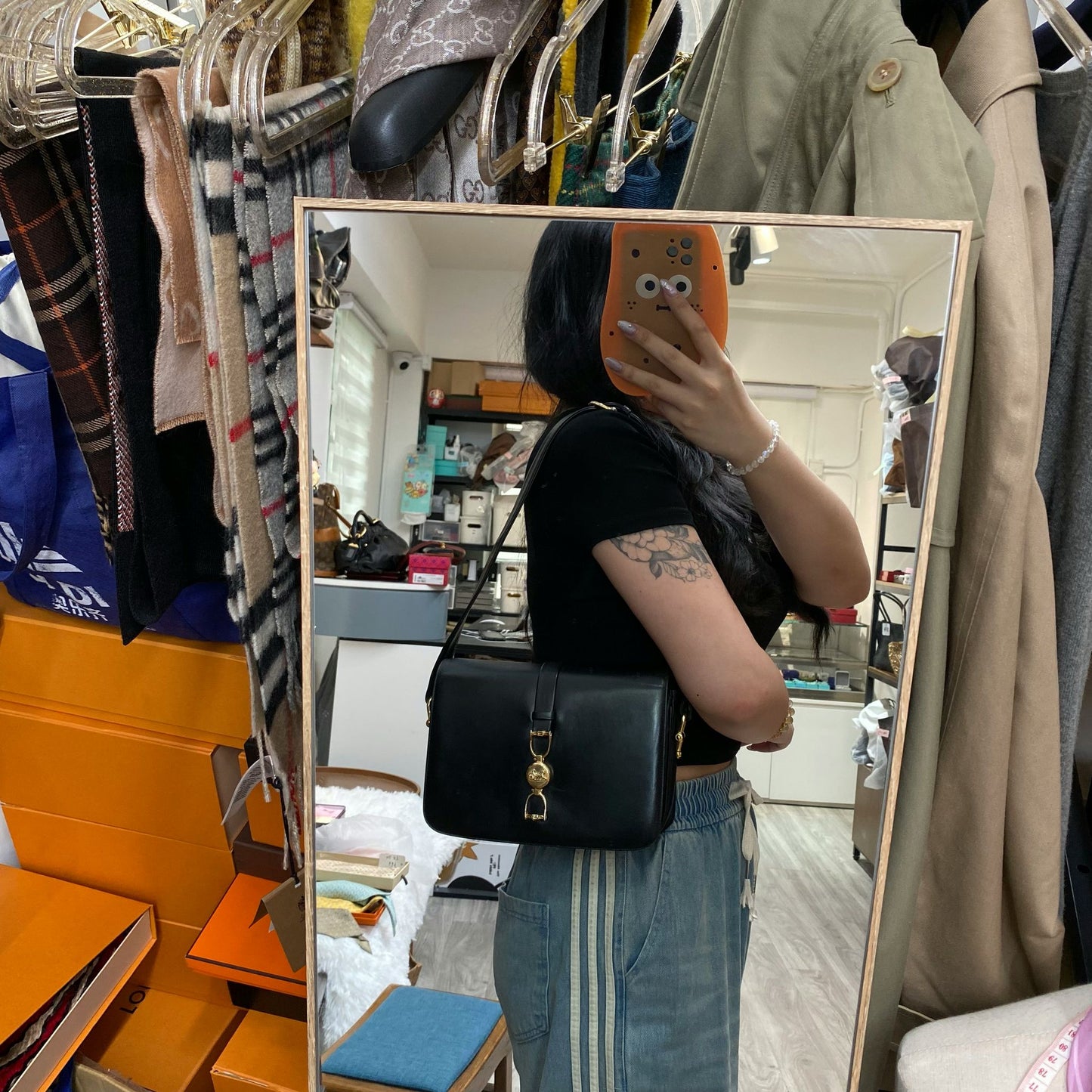 CELINE 黑色單肩包