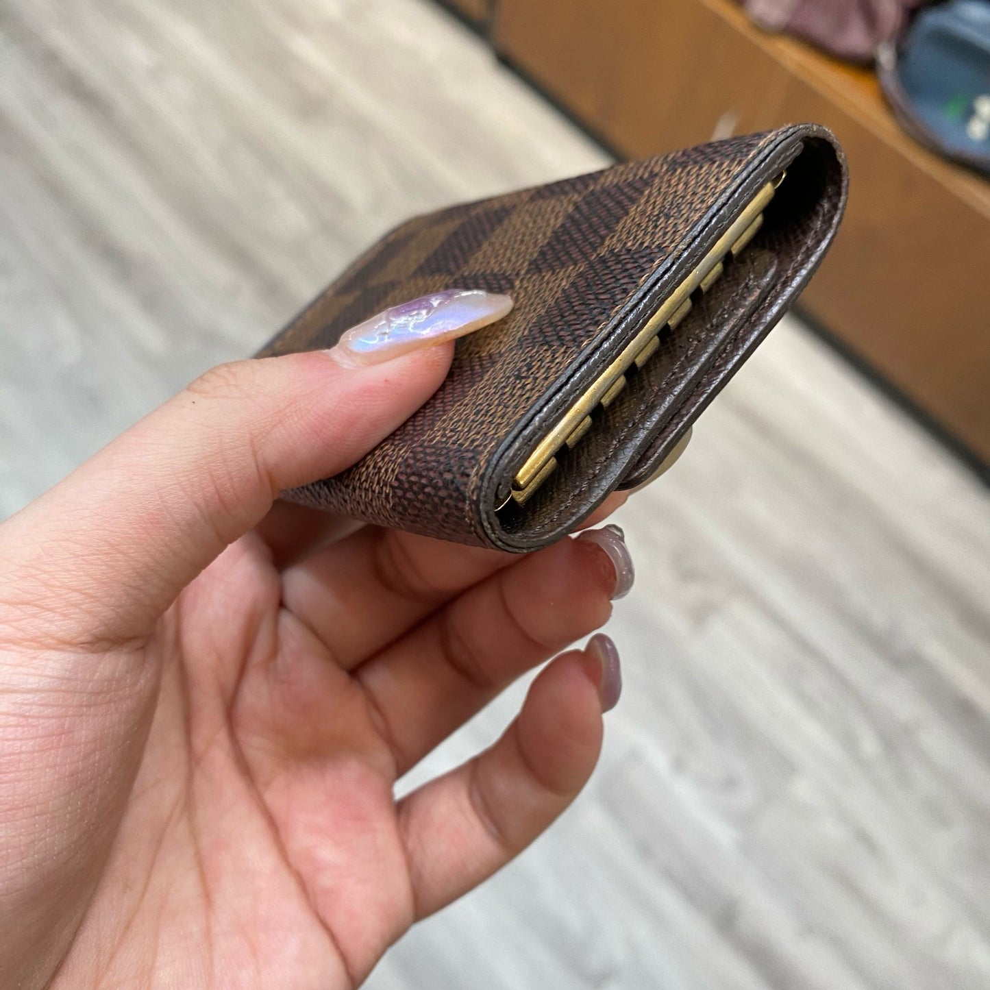 LV 棋盤鎖匙包