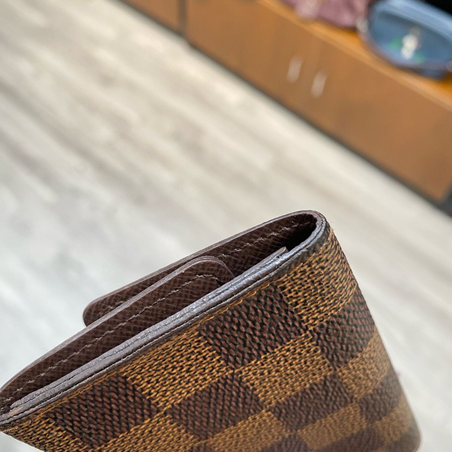 LV 棋盤鎖匙包