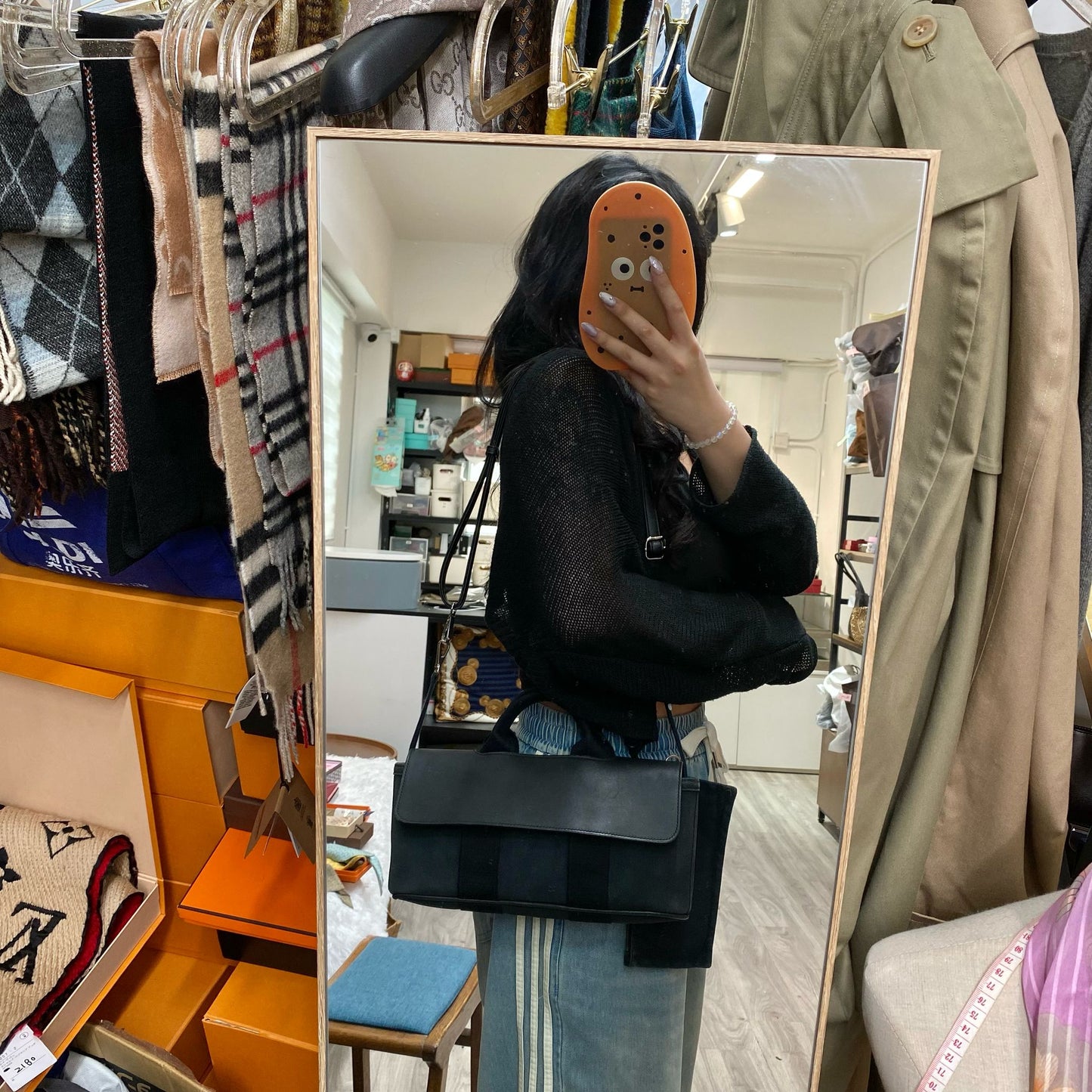 Hermès Noir Valparaiso Long PM