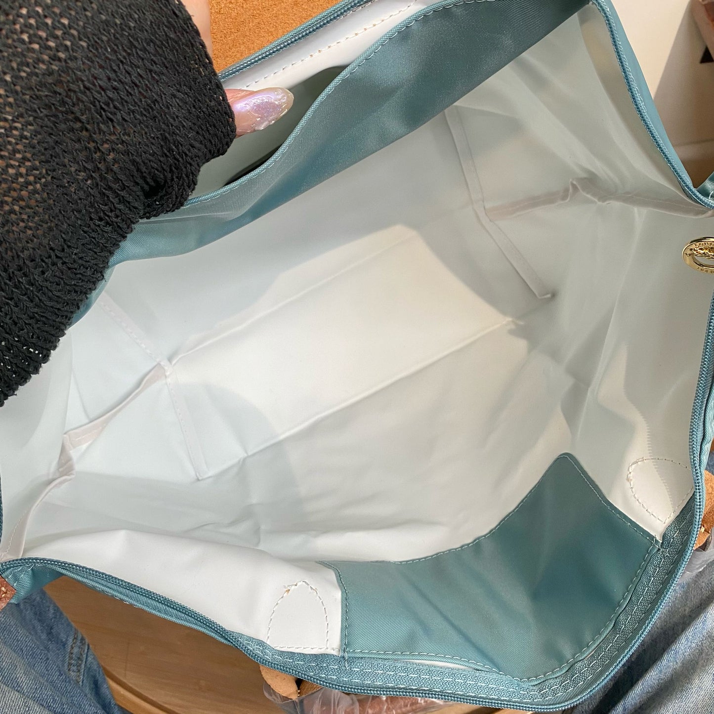 LONGCHAMP 湖水綠 TOTE