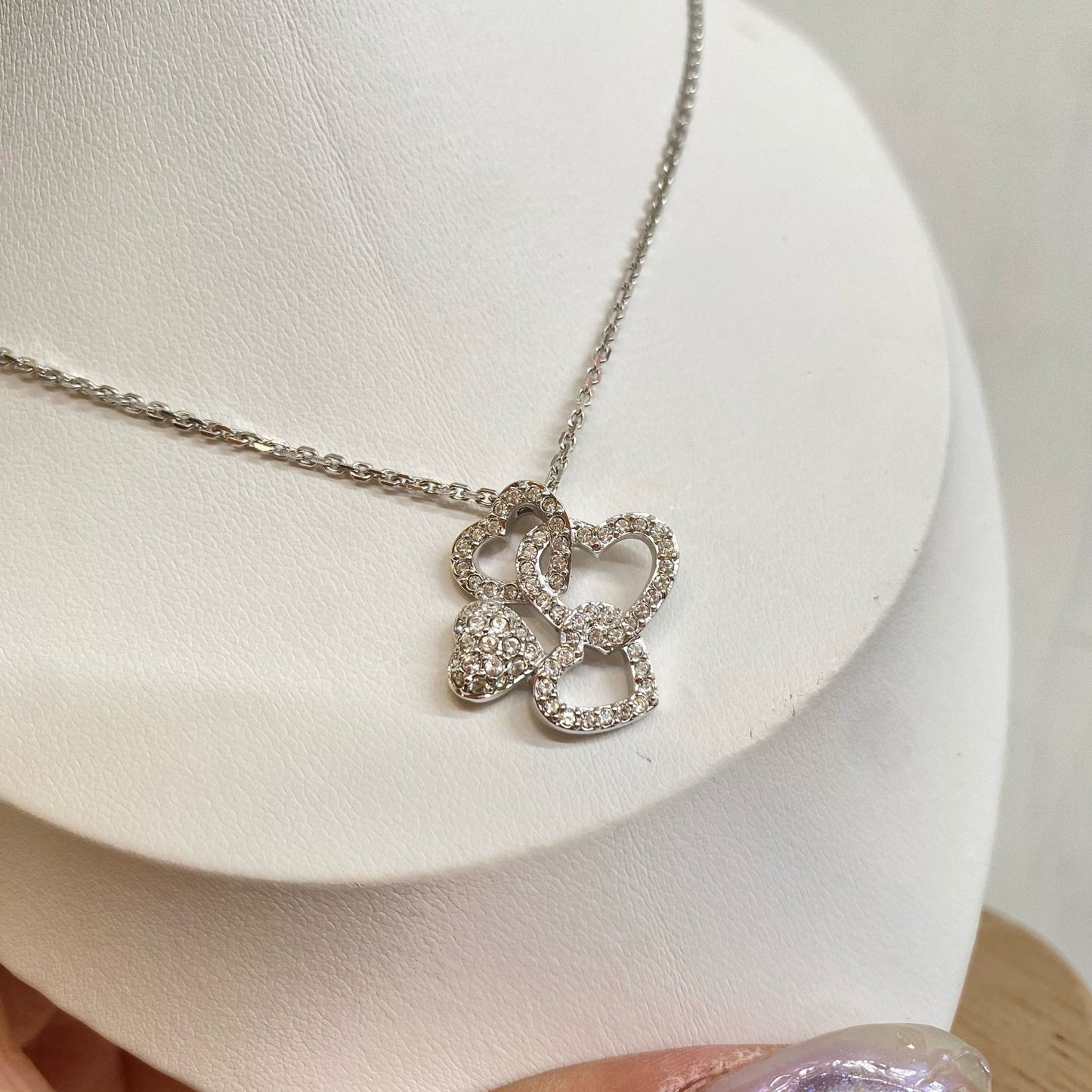 SWAROVSKI水鑽心心頸鏈