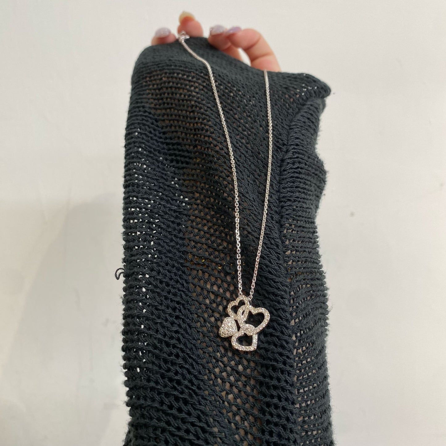 SWAROVSKI水鑽心心頸鏈