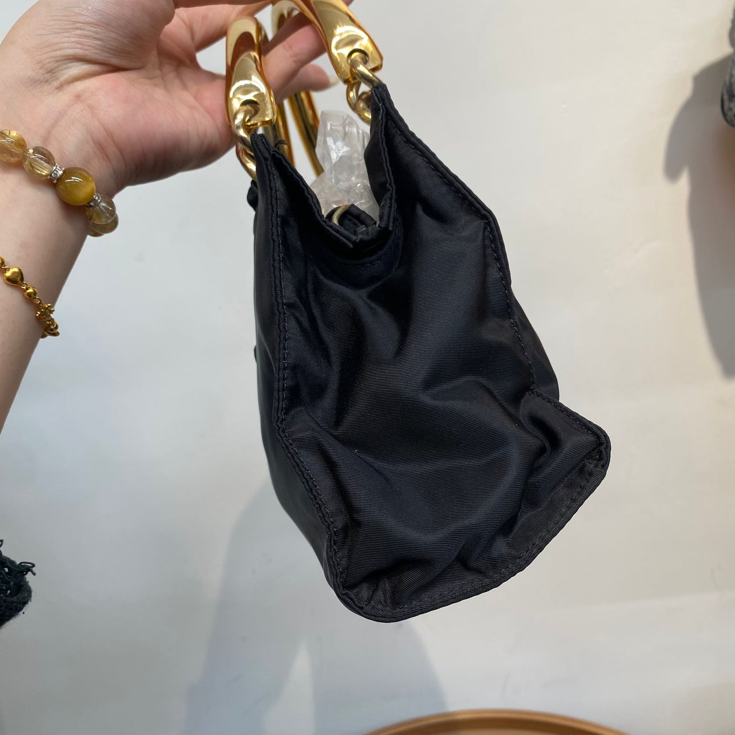Prada 金柄手挽袋