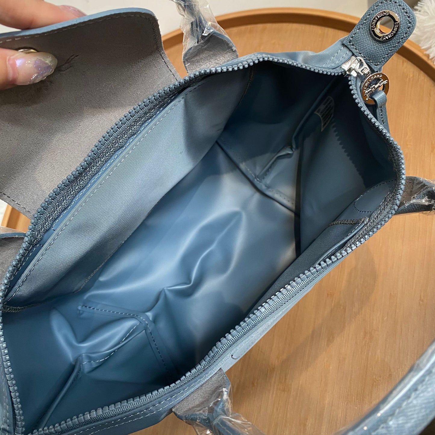 LONG CHAMP 淺藍TOTE