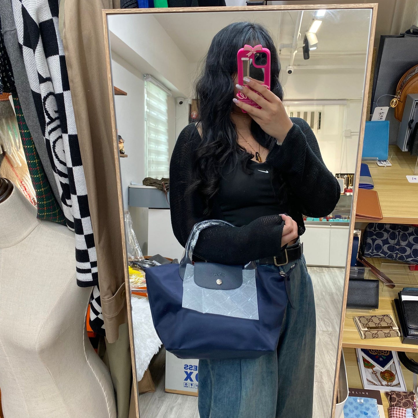 LONGCHAMP TOTE S 深藍