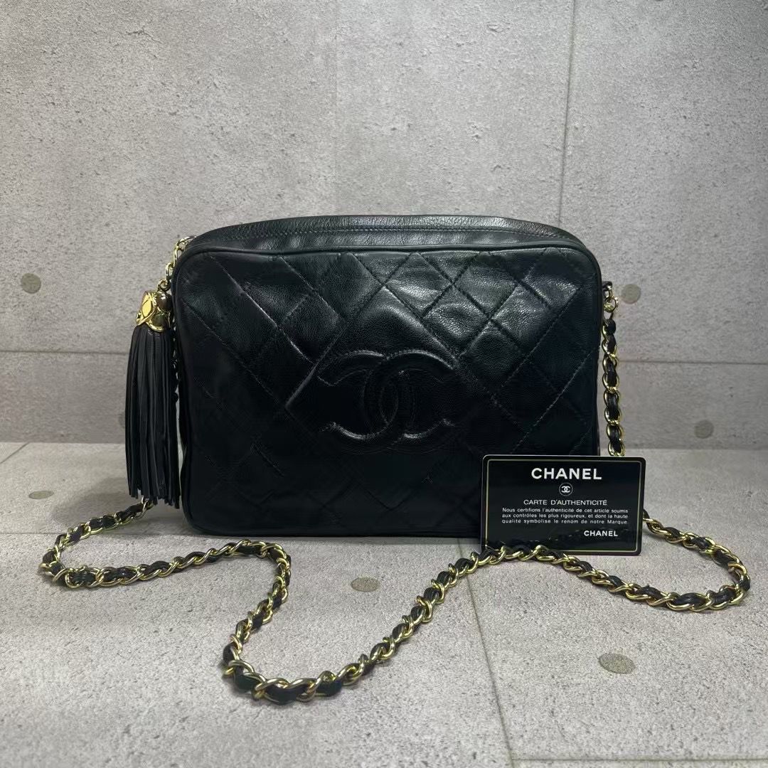 CHANEL羊皮流蘇相機袋