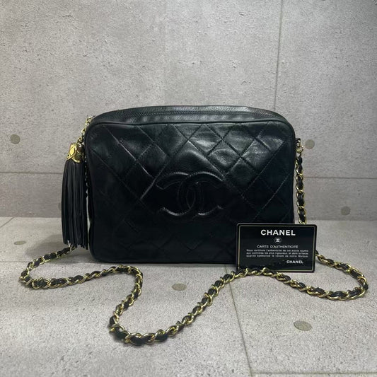 CHANEL羊皮流蘇相機袋
