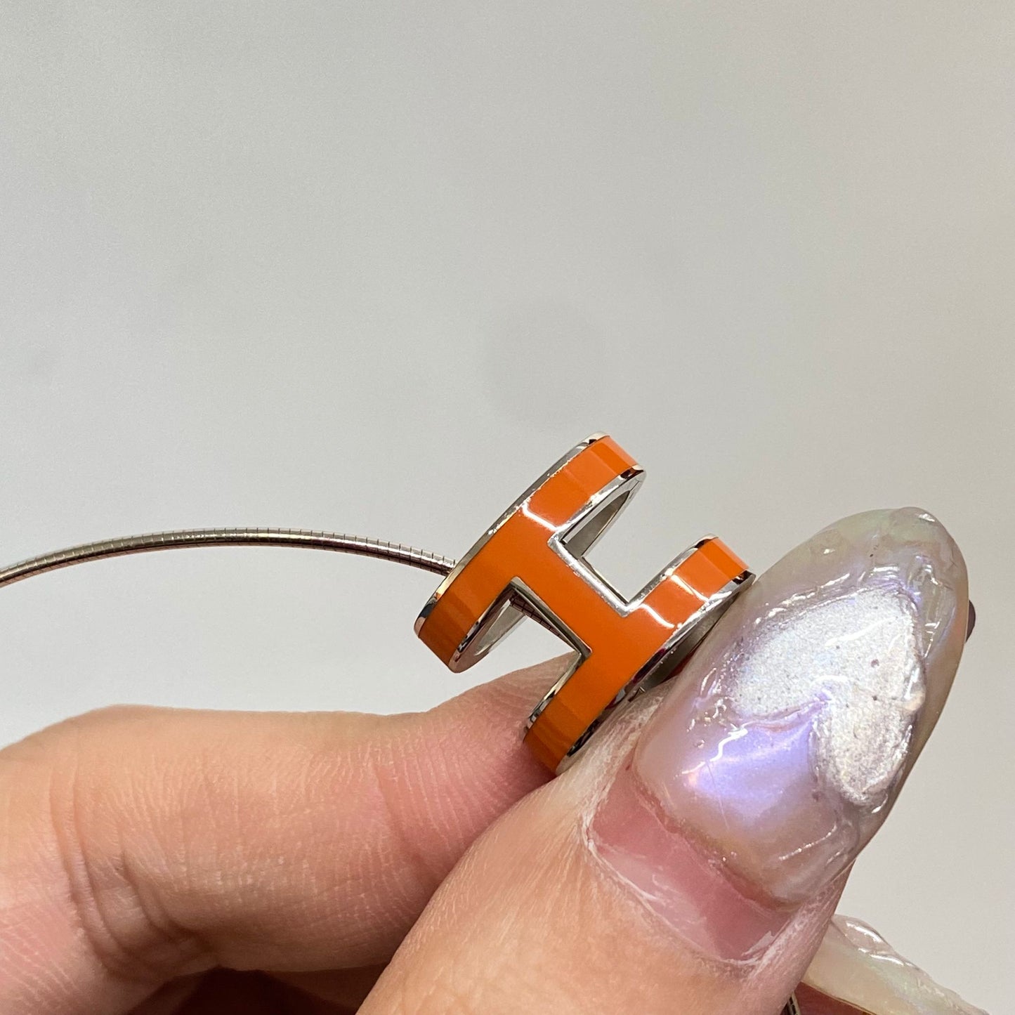 Hermes Pop H 橙色頸鏈 有盒