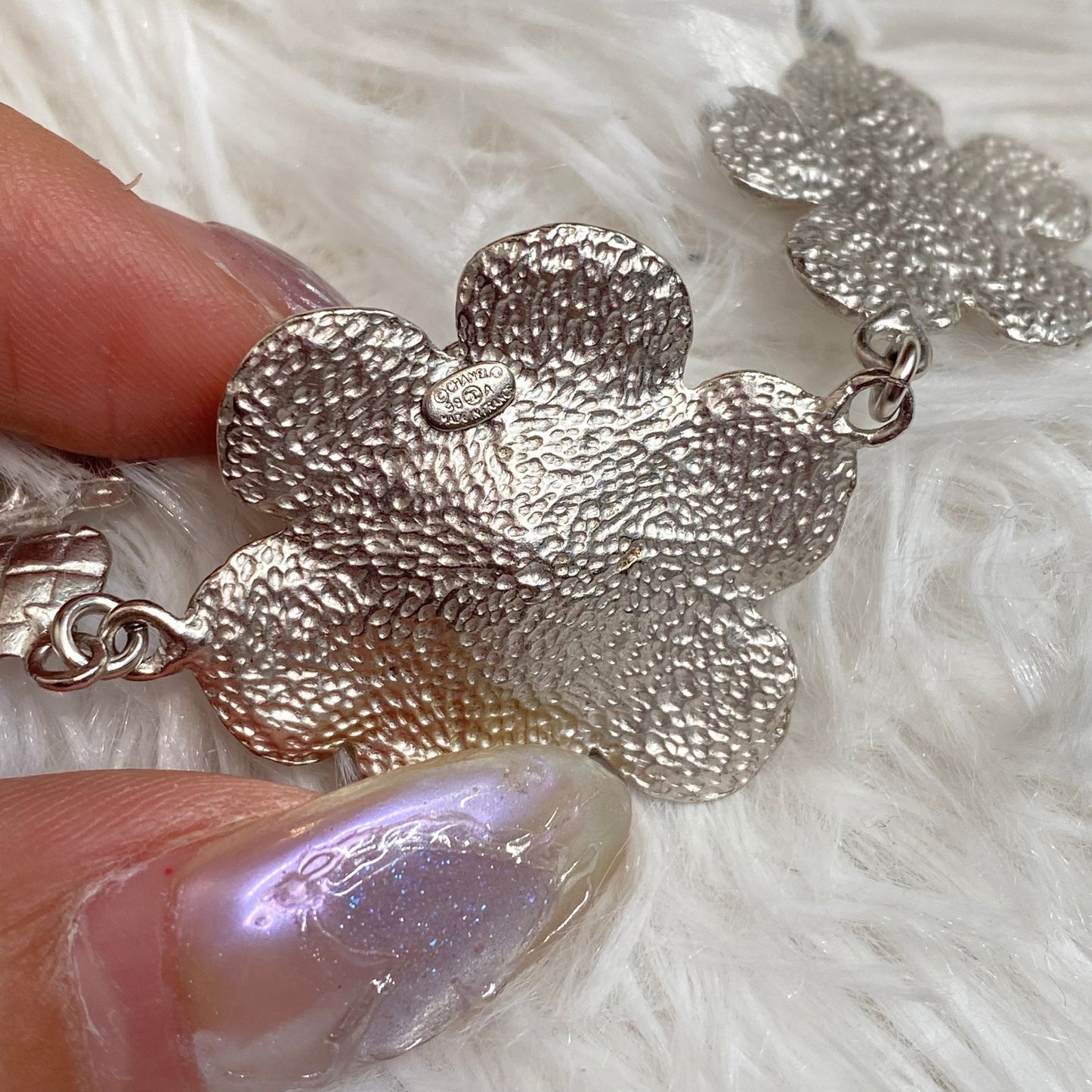 Chanel銀花Choker頸鏈 有盒有刻印